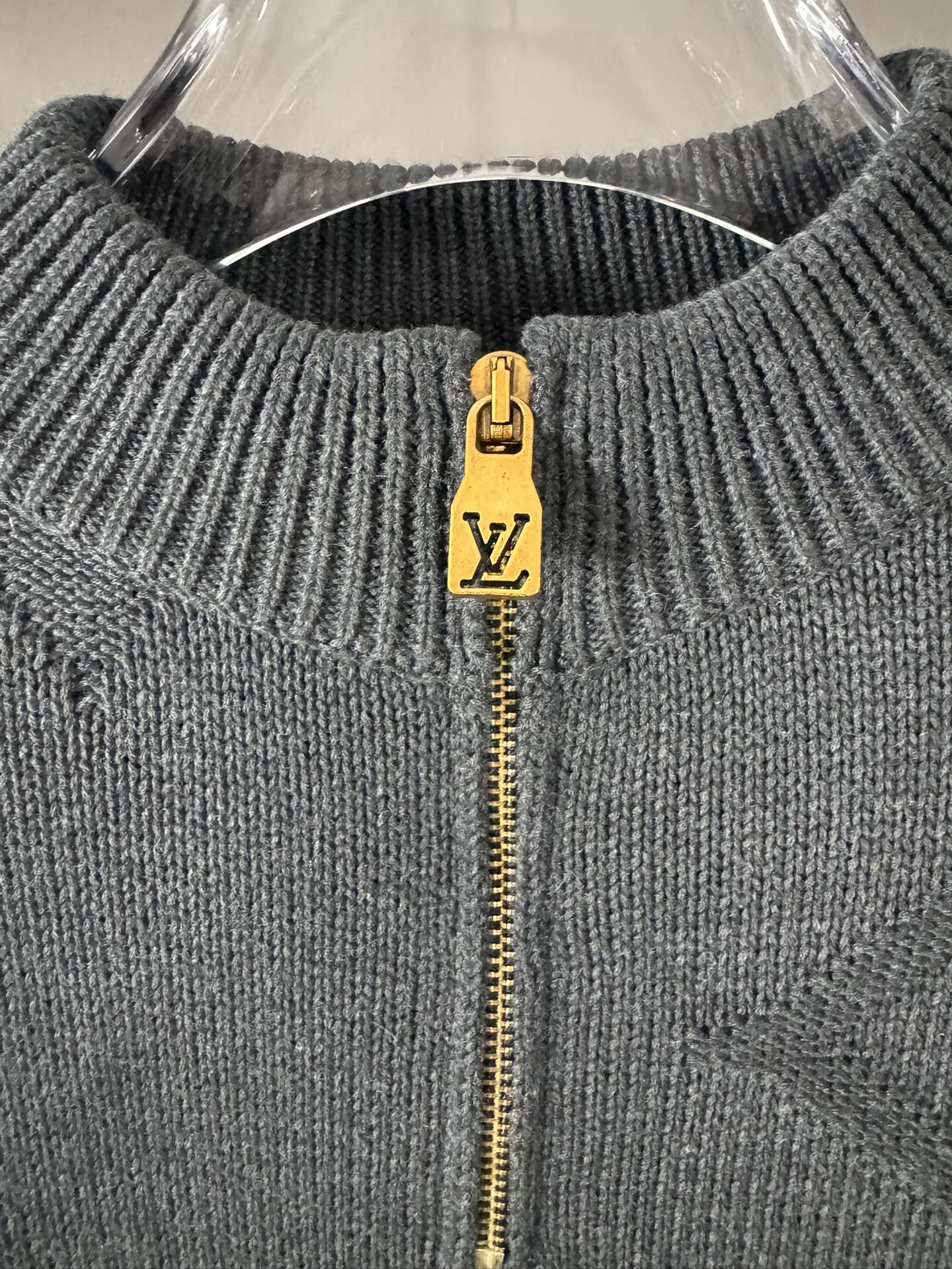 Louis Vuitton Monogram jacquard wool half-zip pullover（1AFXY5）
