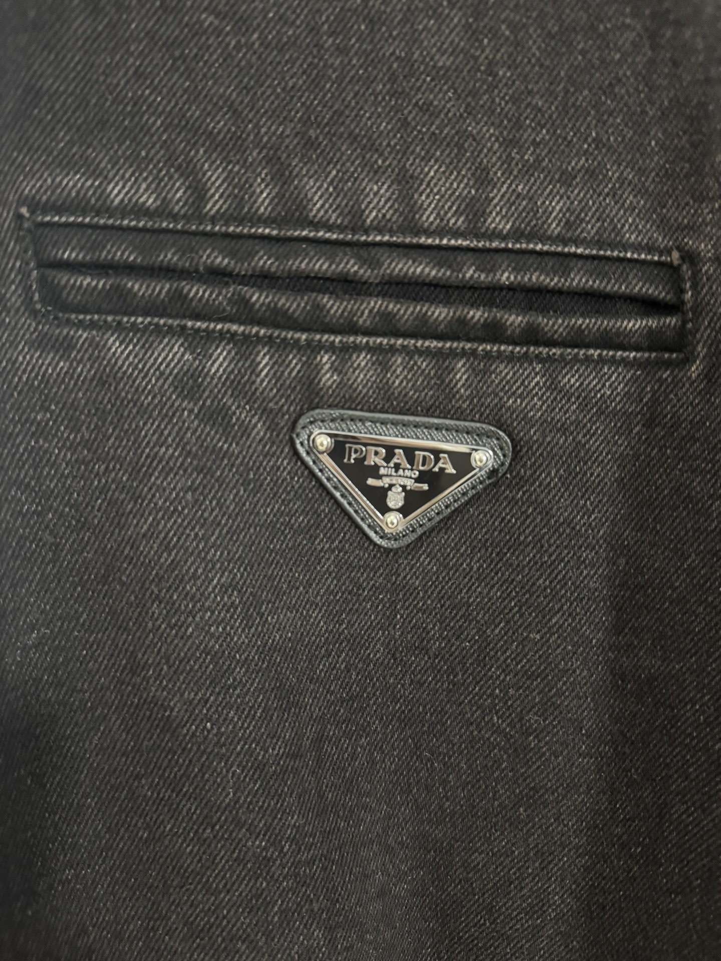 PRADA Padded Denim Bomber Jacket (GEB268-142D-F0631-S-OOO）