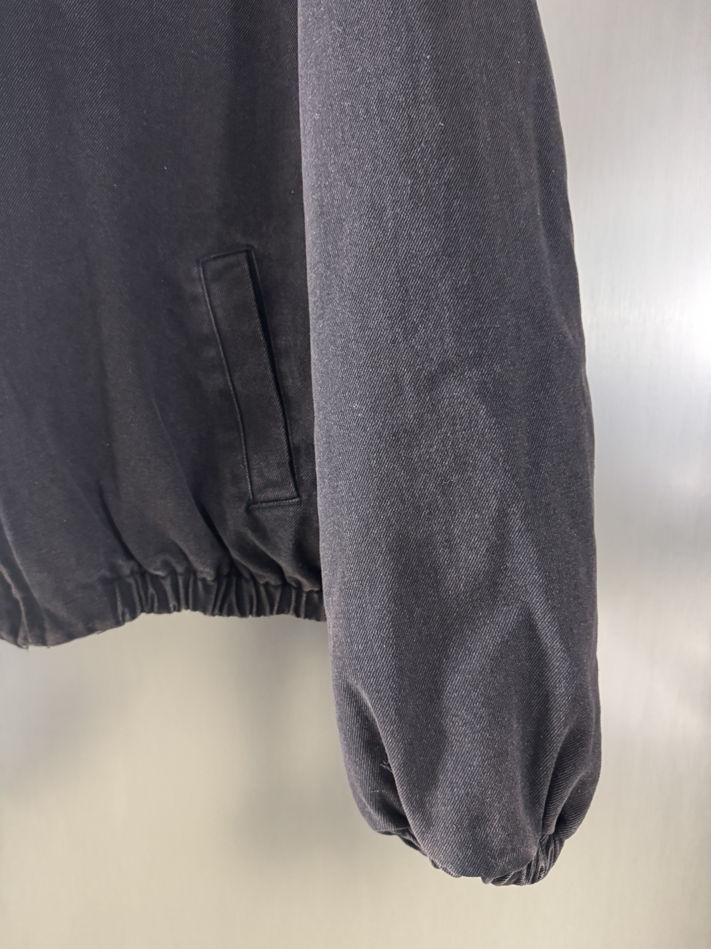 PRADA Padded Denim Bomber Jacket (GEB268-142D-F0631-S-OOO）