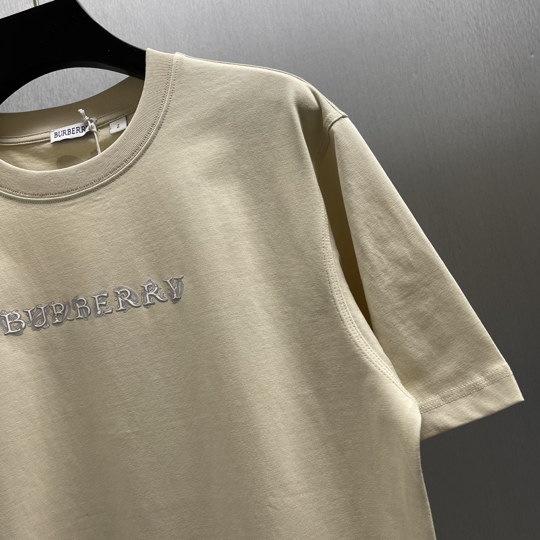Burberry Paisley Logo Cotton T-shirt in Shadow（80978751)