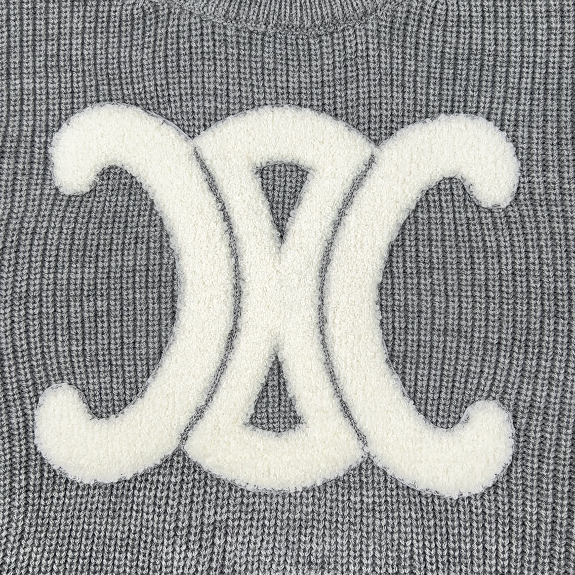 CELINE Triomphe crew neck sweater  (RY0GS423P-09GM）