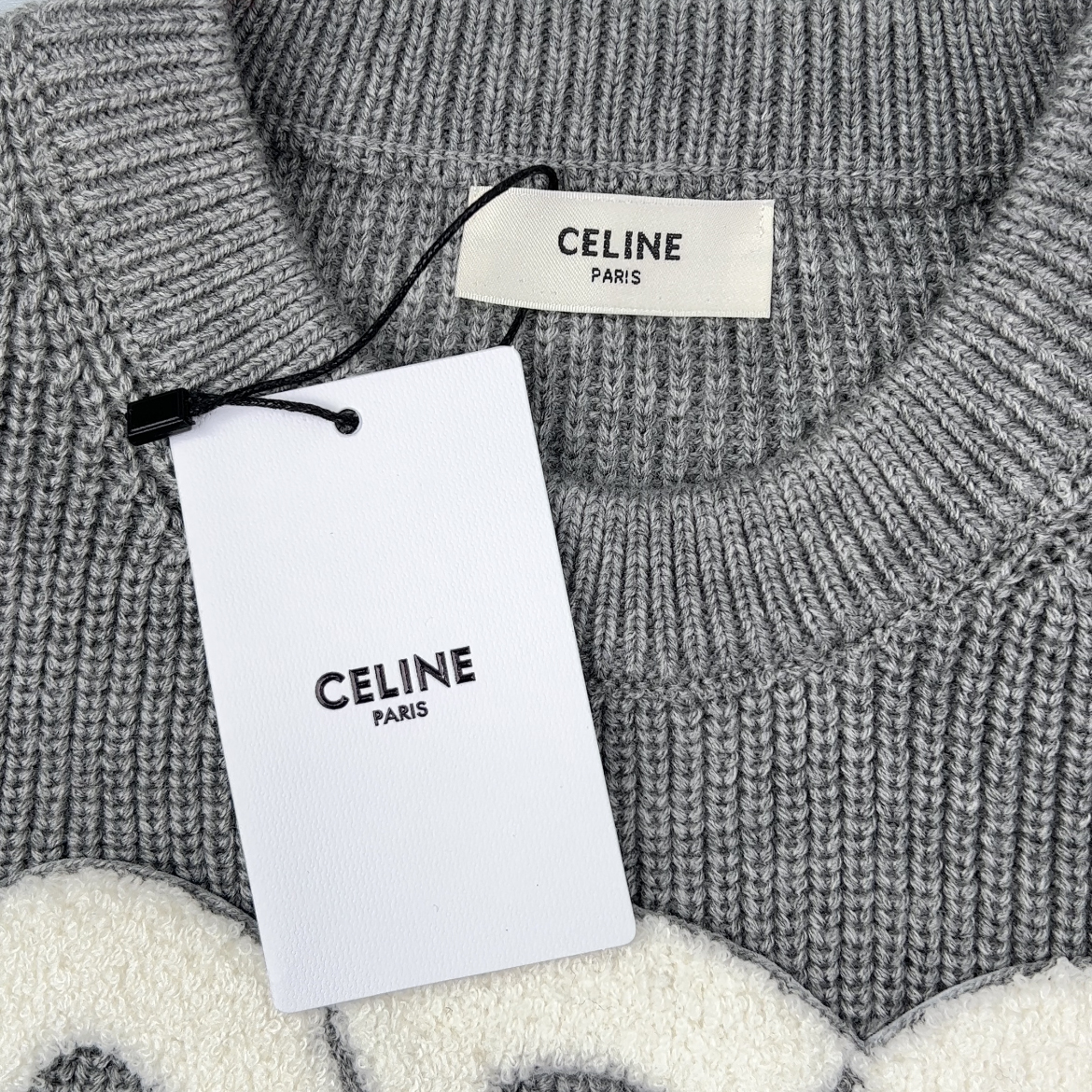 CELINE Triomphe crew neck sweater  (RY0GS423P-09GM）
