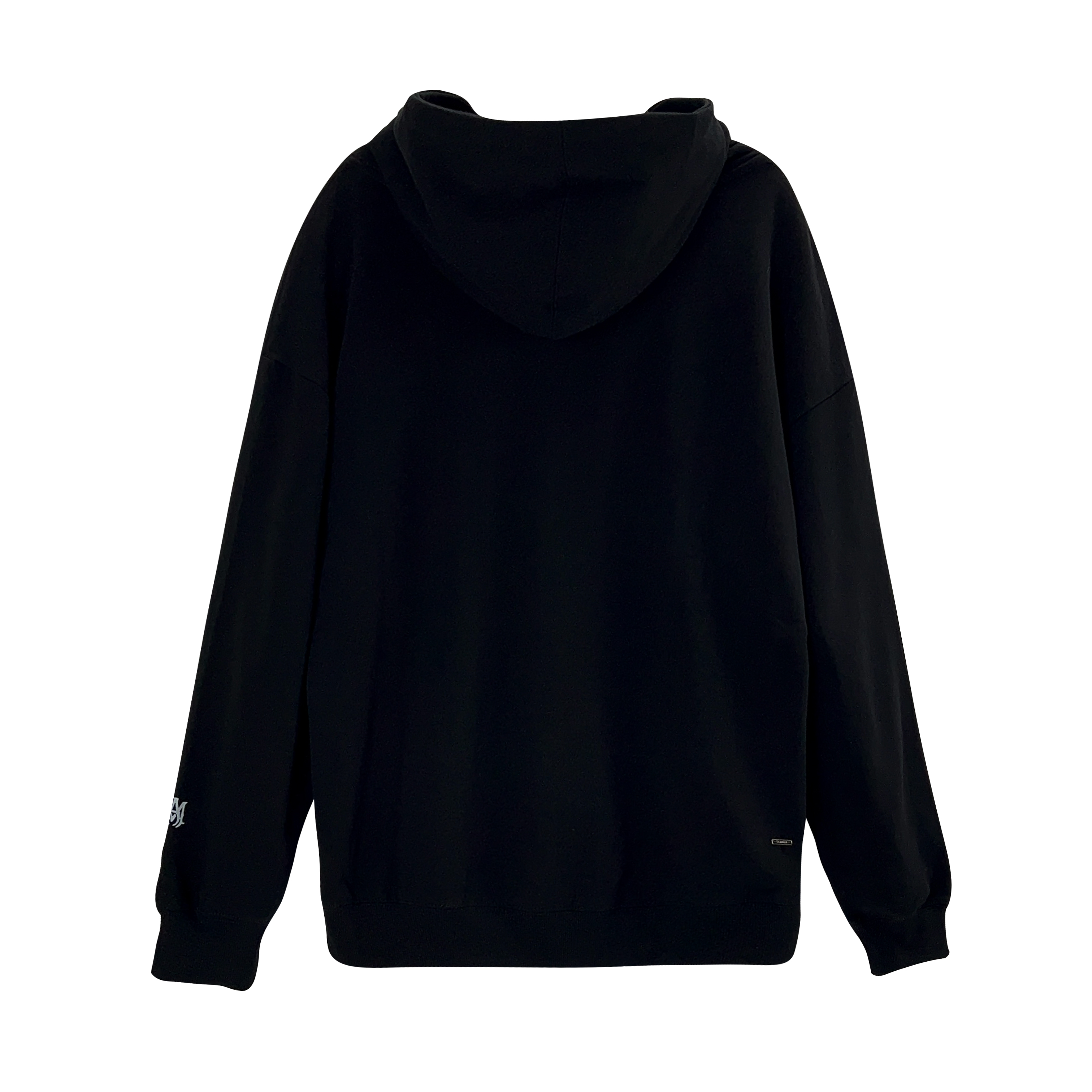 Amiri Staggered Logo Hoodie 'Black'(AMJYHD1052-BLACK）