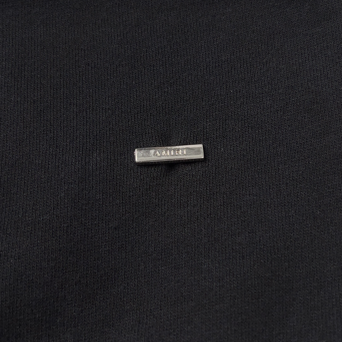 Amiri Staggered Logo Hoodie 'Black'(AMJYHD1052-BLACK）