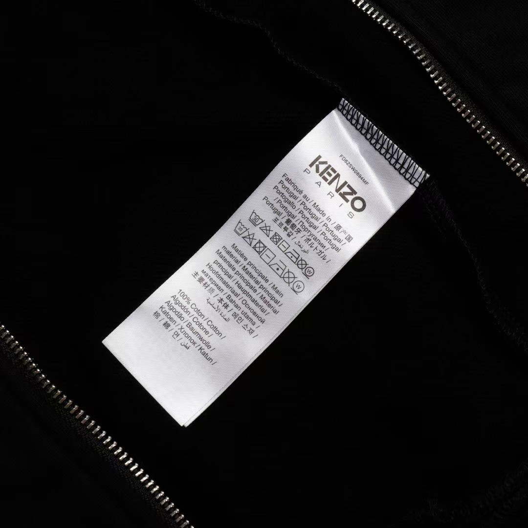 KENZO 23FW LOGO hooded zipper sweatshirt（FD65SW1004ME99J）