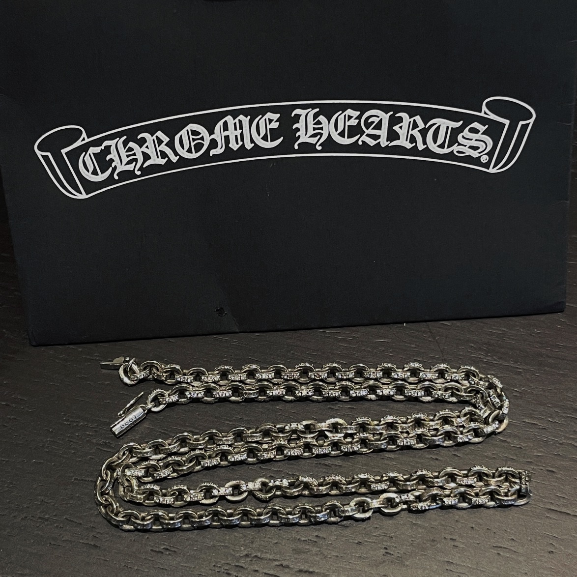 𝐂𝐡𝐫𝐨𝐦𝐞 𝐡𝐞𝐚𝐫𝐭𝐬 stone inlaid letter necklace（CHROME HEARTS 316）