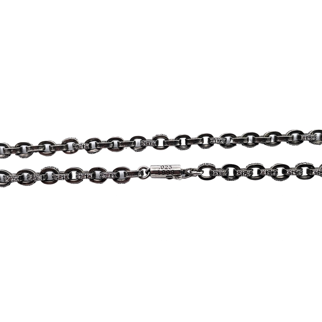 𝐂𝐡𝐫𝐨𝐦𝐞 𝐡𝐞𝐚𝐫𝐭𝐬 stone inlaid letter necklace（CHROME HEARTS 316）