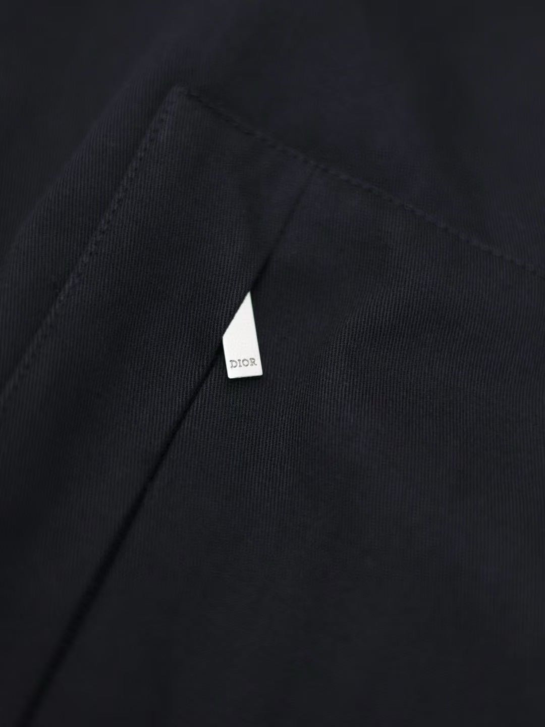 DIOR CD Icon embroidered shirt in cotton gabardine（513C542A6472_C989）