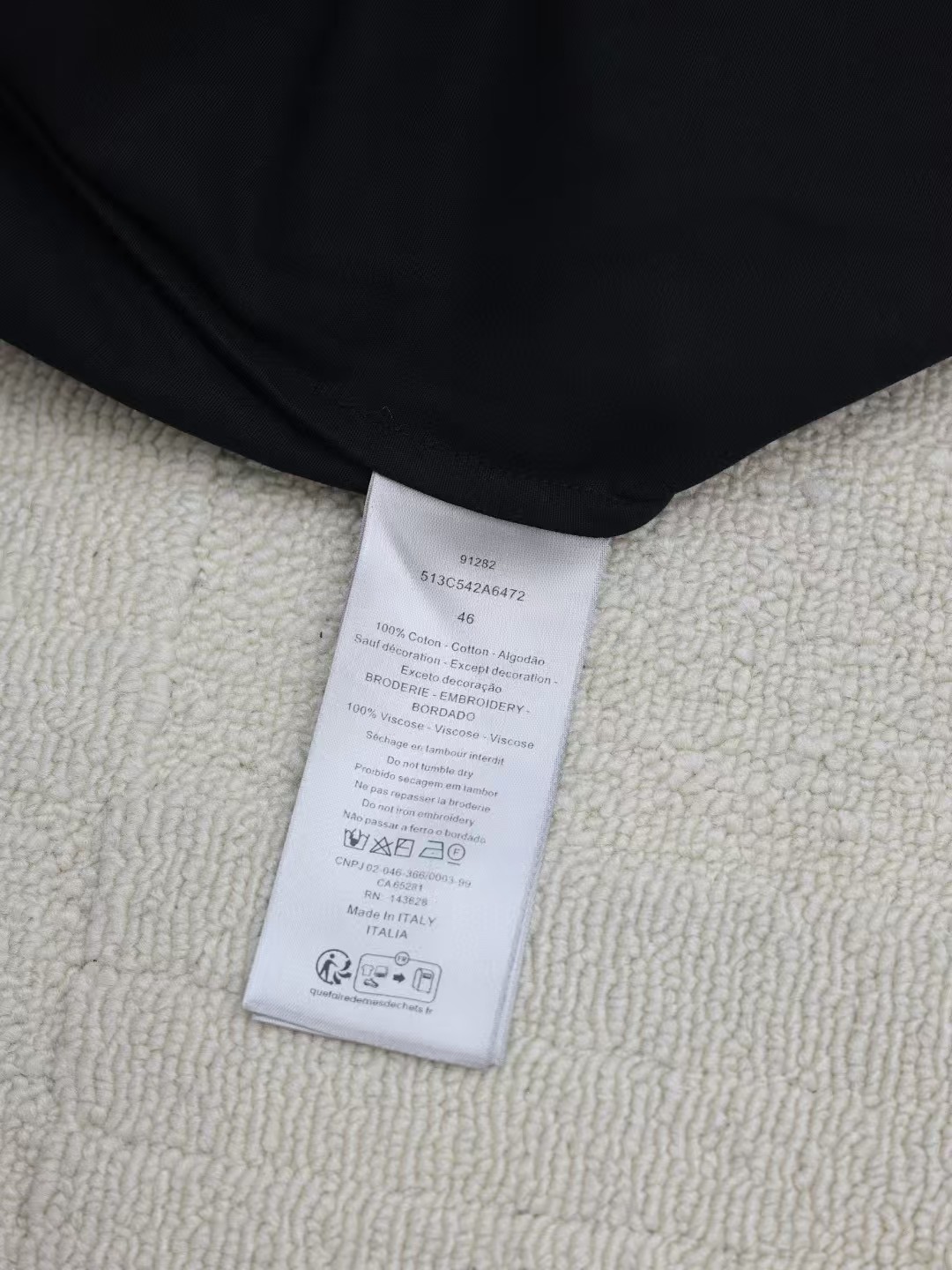 DIOR CD Icon embroidered shirt in cotton gabardine（513C542A6472_C989）