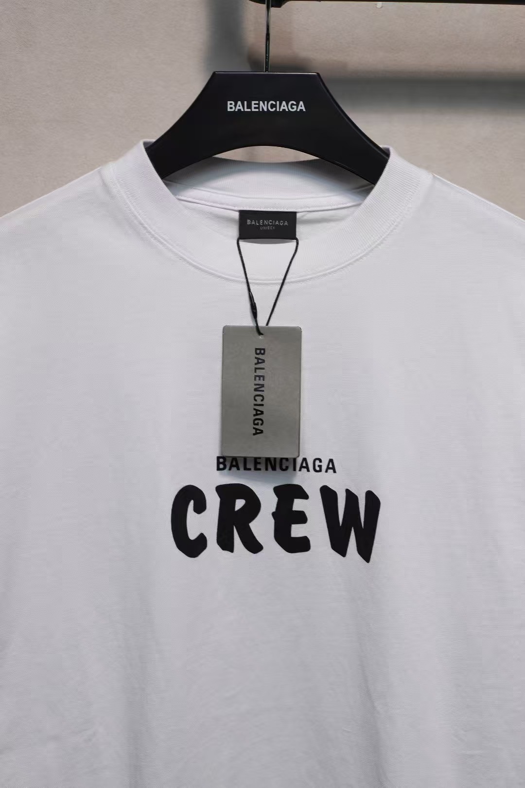 Balenciaga Crew Alphabet Printing Short Sleeve 'White'（620969TIV749040）