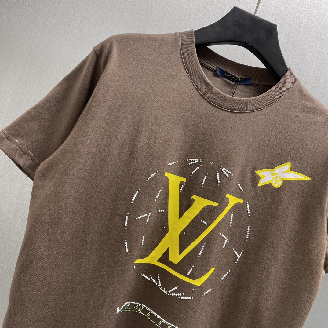Louis Vuitton Washed Cotton T-shirt（1AHCL3)