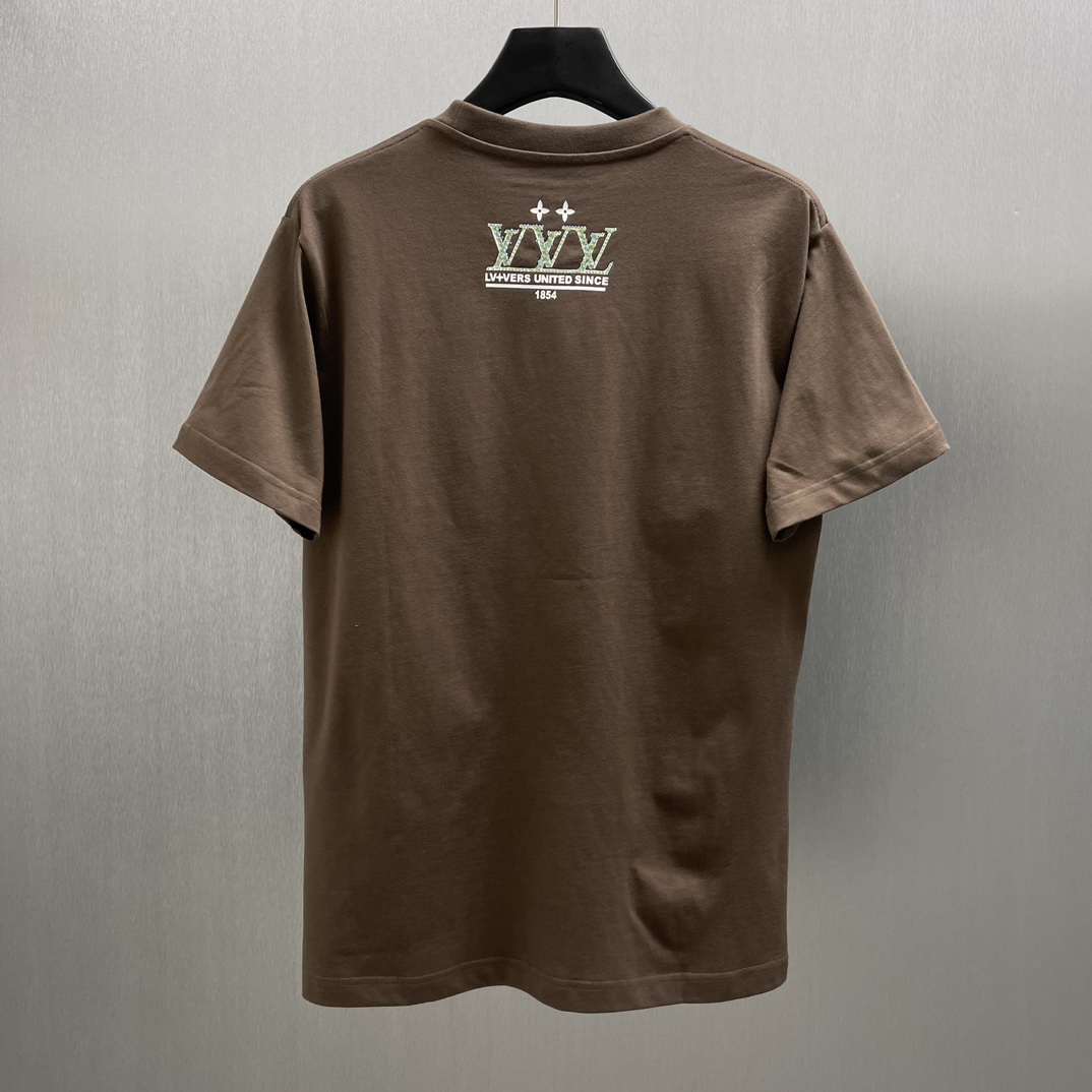 Louis Vuitton Washed Cotton T-shirt（1AHCL3)