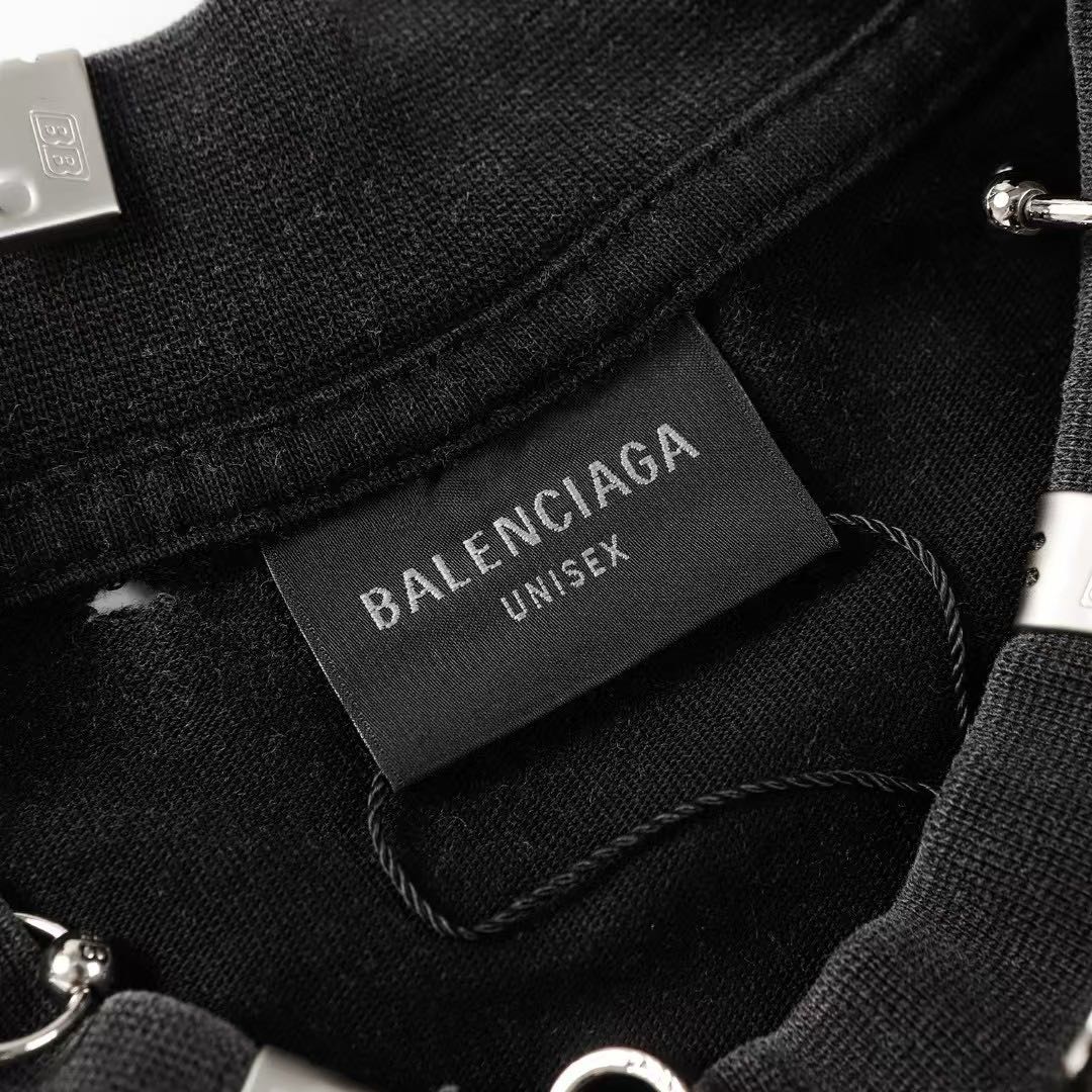 Balenciaga distressed short-sleeved T-shirt（704056TMVA50903）