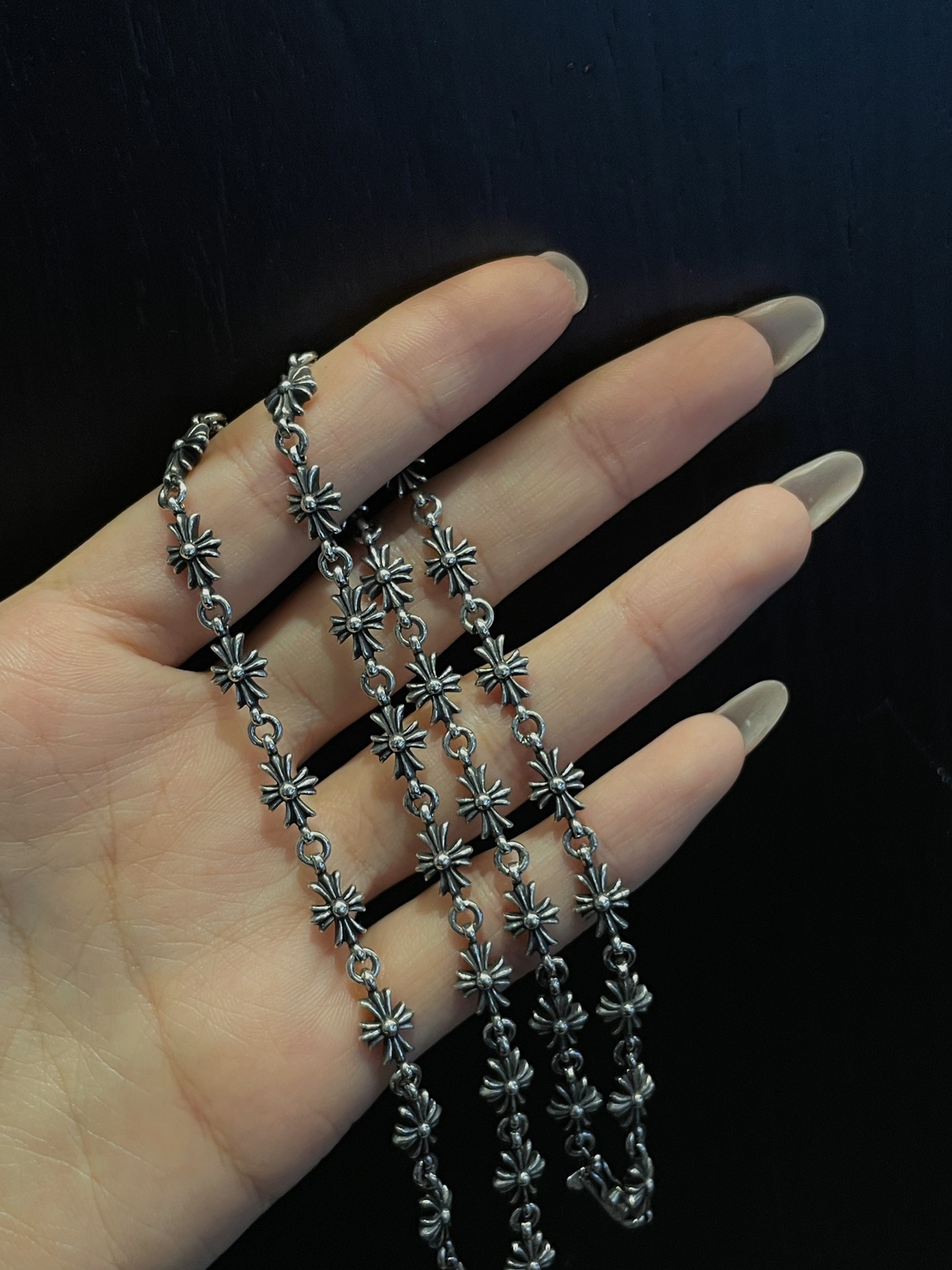 CHROME HEARTS Sterling Silver Cross Necklace（CHROME HEARTS 359）