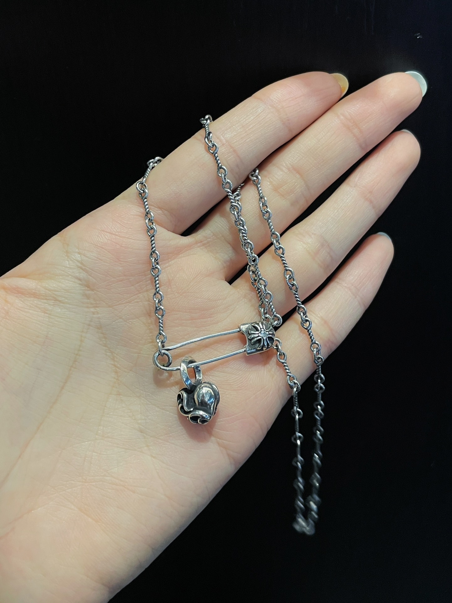 Chrome hearts stone pin necklace（CHROME HEARTS 319）
