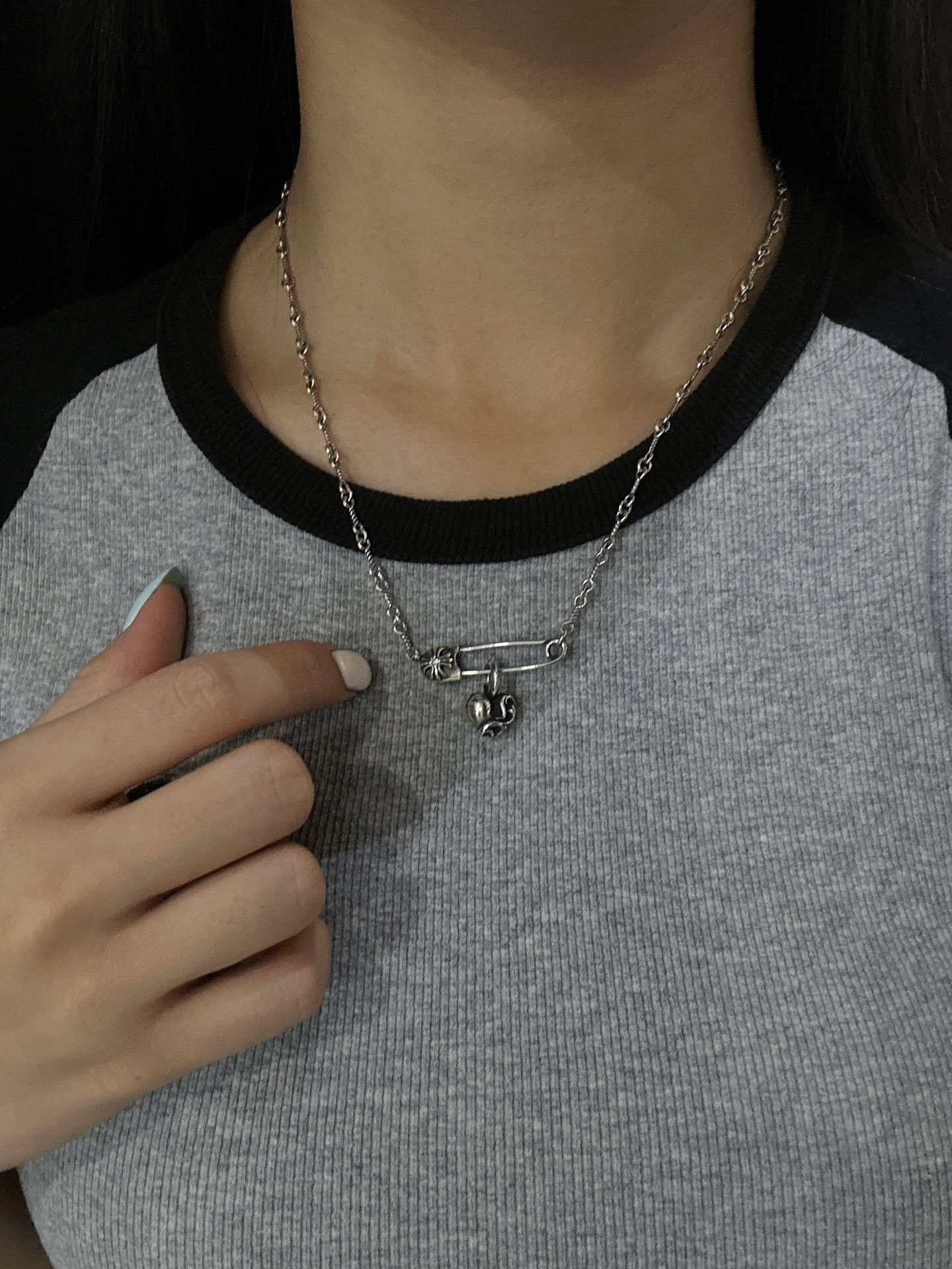 Chrome hearts stone pin necklace（CHROME HEARTS 319）