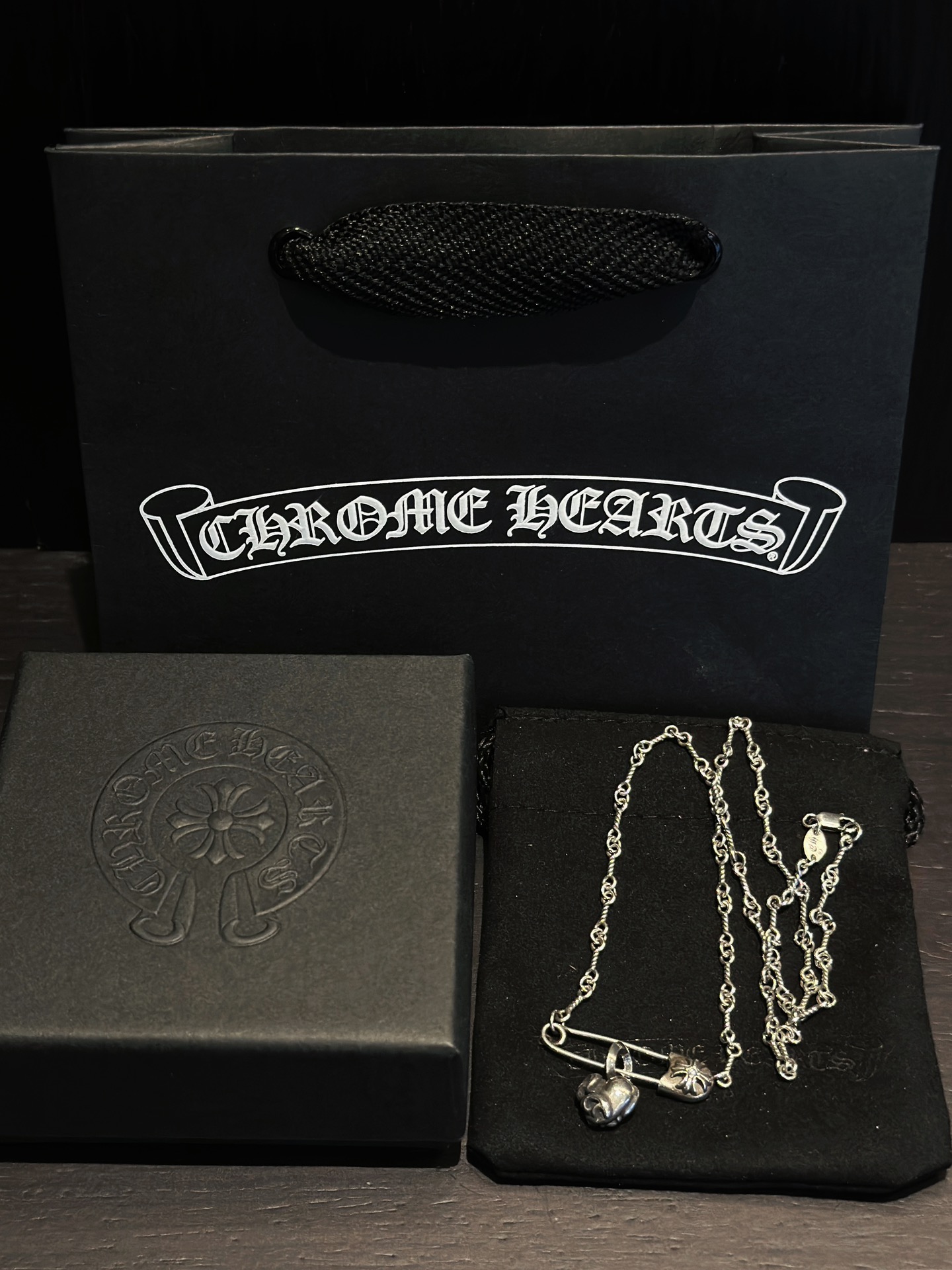 Chrome hearts stone pin necklace（CHROME HEARTS 319）