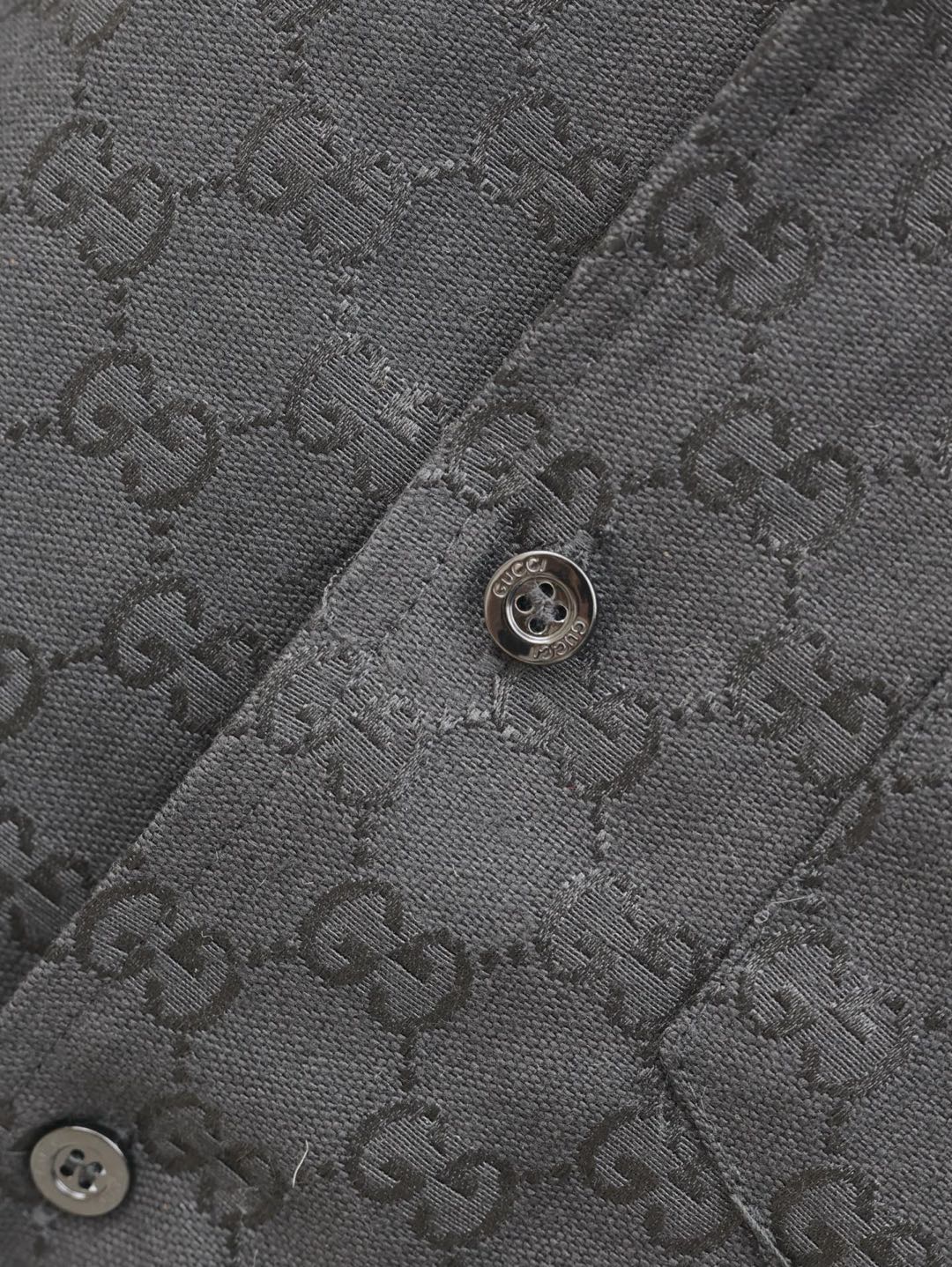 GUCCI linen blend canvas shirt（123647）