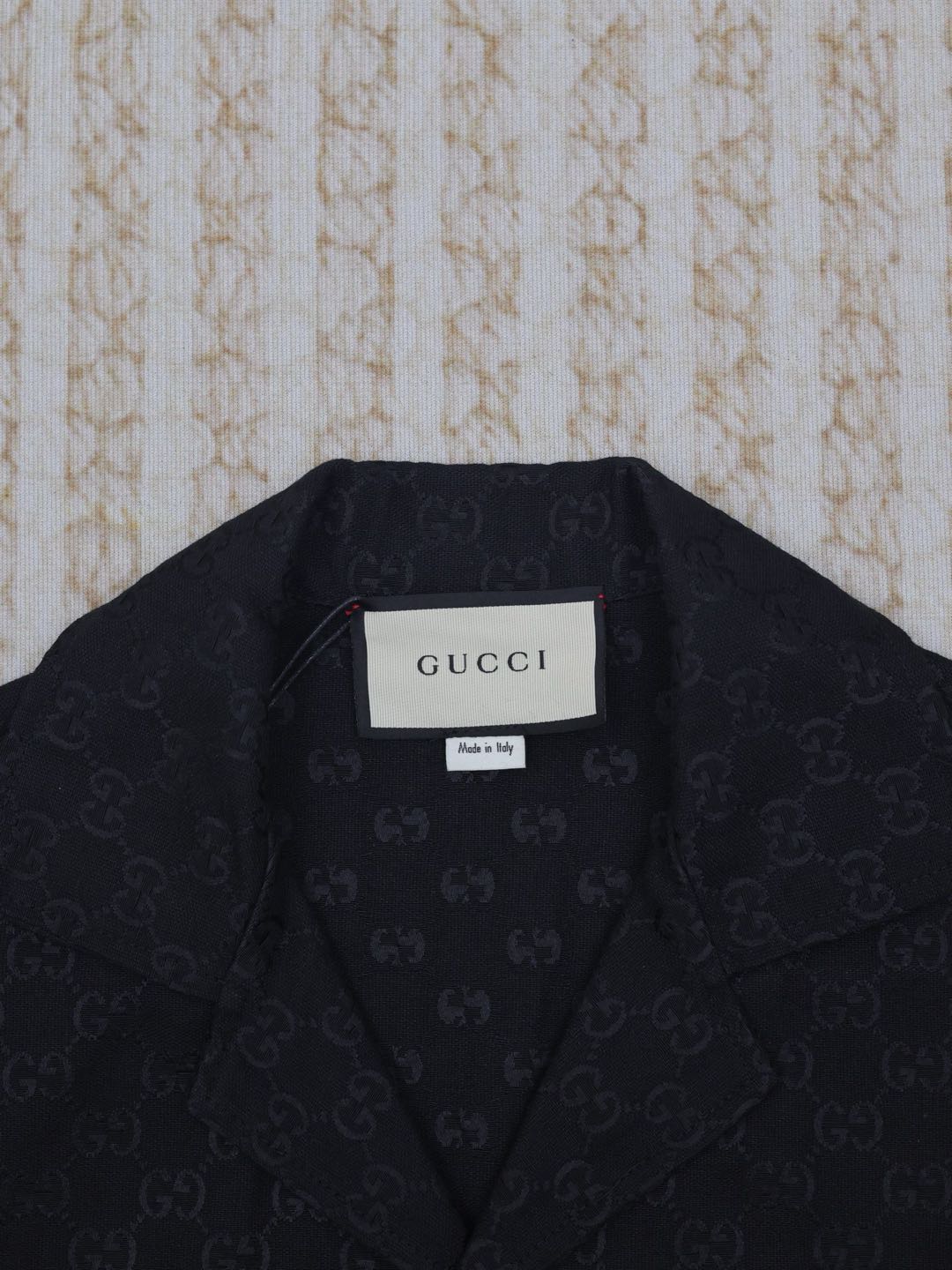 GUCCI linen blend canvas shirt（123647）