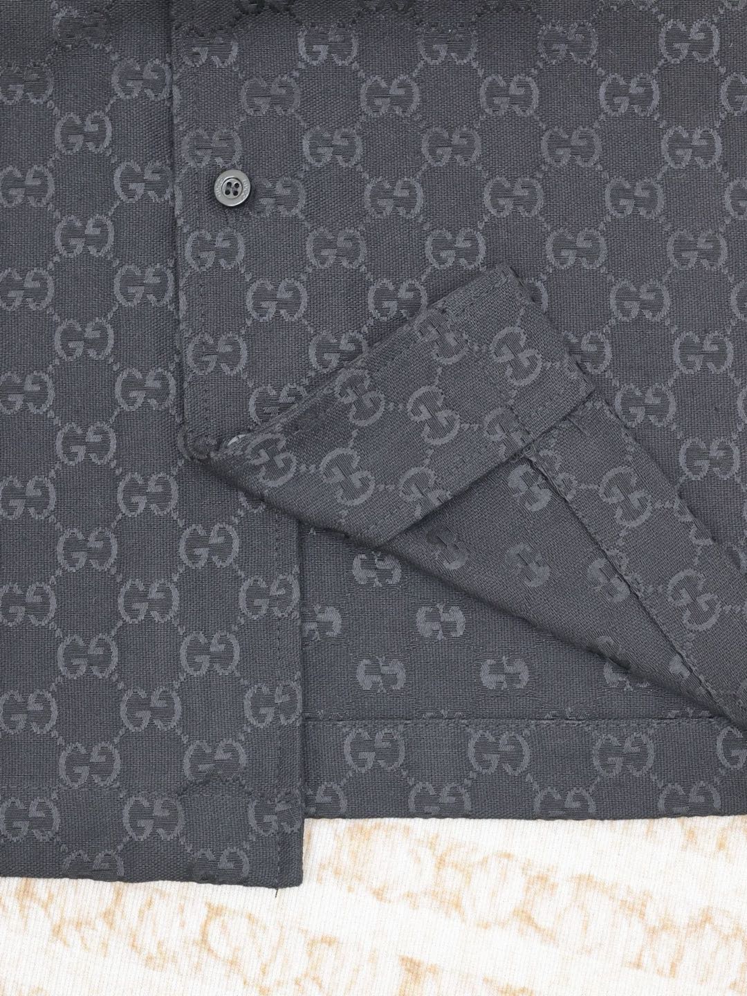 GUCCI linen blend canvas shirt（123647）