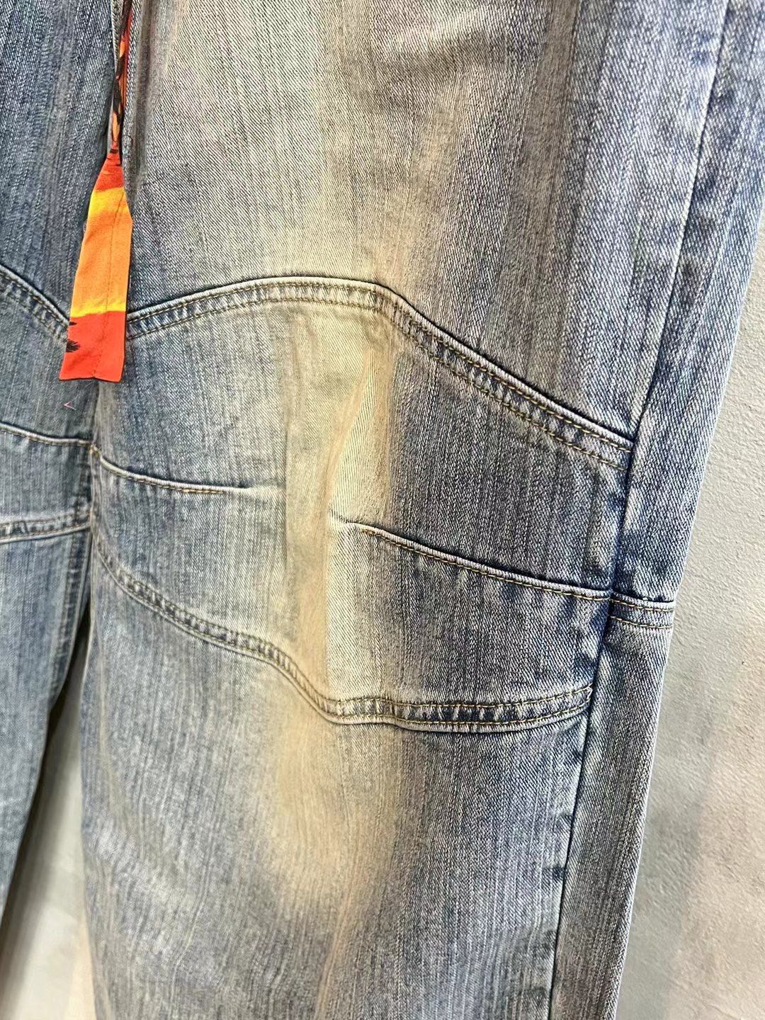 BALENCIAGA Men's George V Baggy Pants "Light Blue"（814161TNW655760）