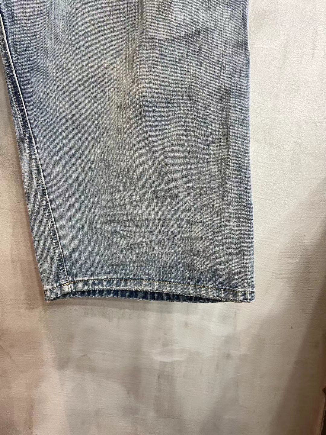 BALENCIAGA Men's George V Baggy Pants "Light Blue"（814161TNW655760）