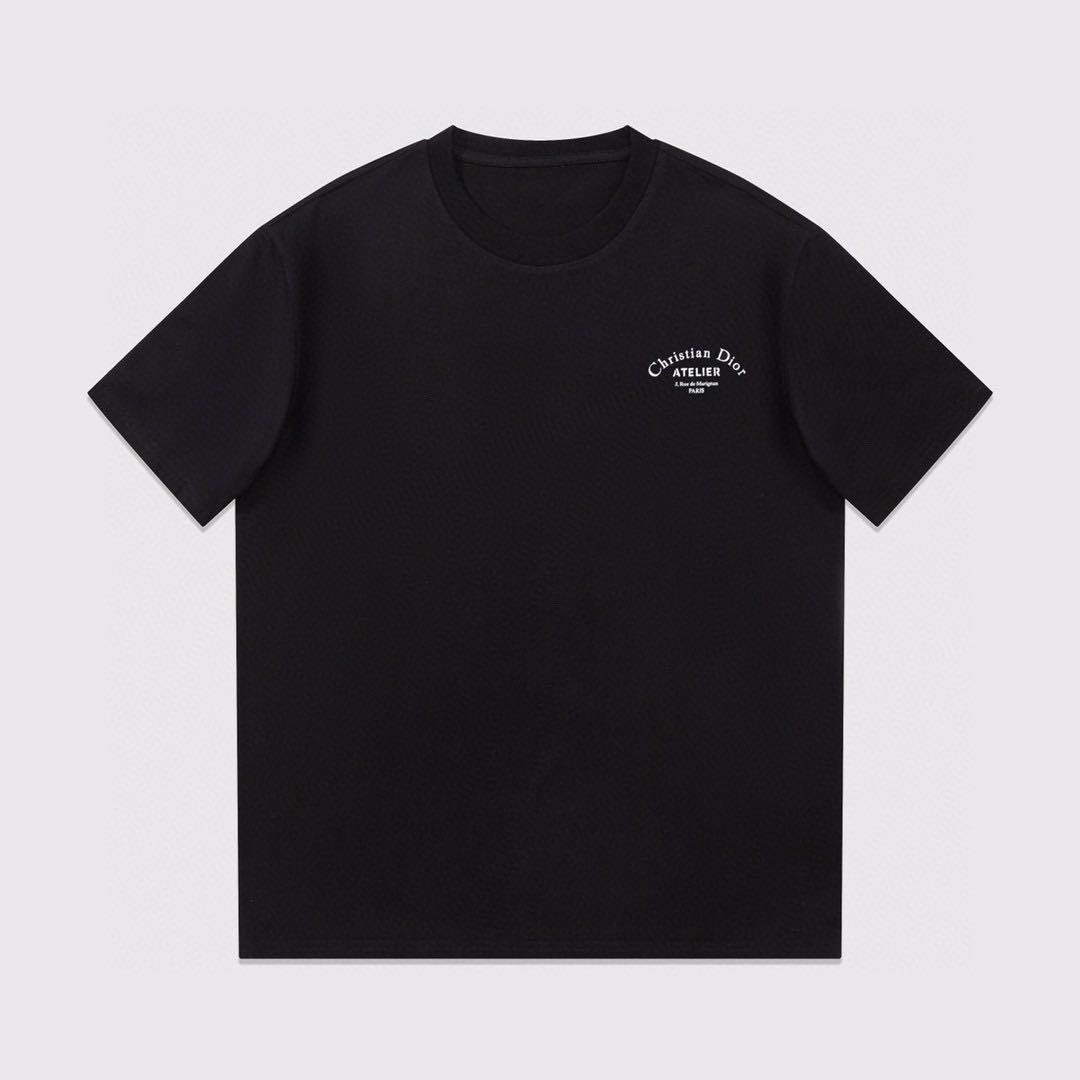 DIOR Christian DIOR Atelier Logo Crewneck Unisex Black（863J621I0533-C980）