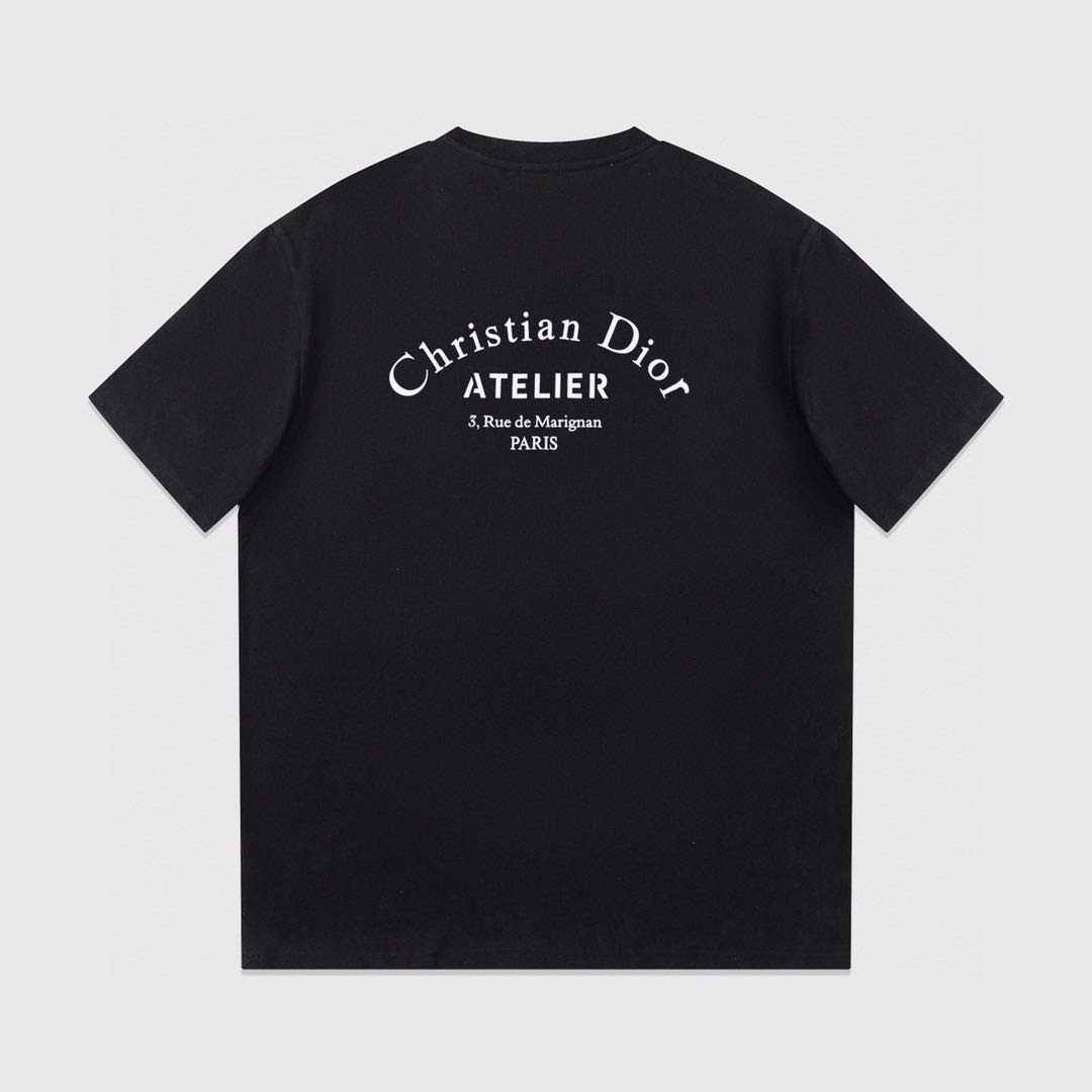 DIOR Christian DIOR Atelier Logo Crewneck Unisex Black（863J621I0533-C980）