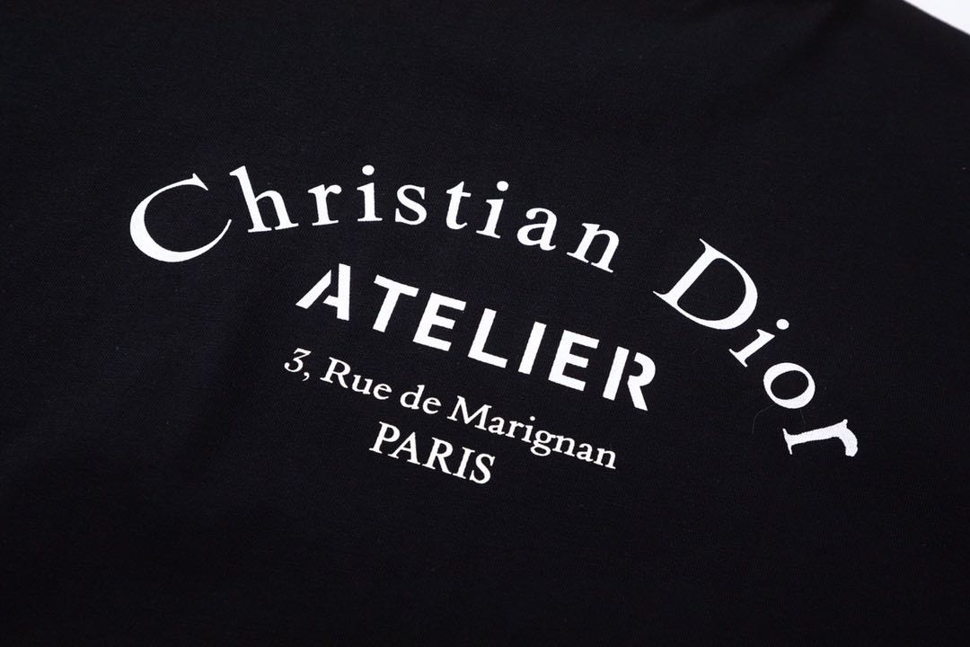 DIOR Christian DIOR Atelier Logo Crewneck Unisex Black（863J621I0533-C980）