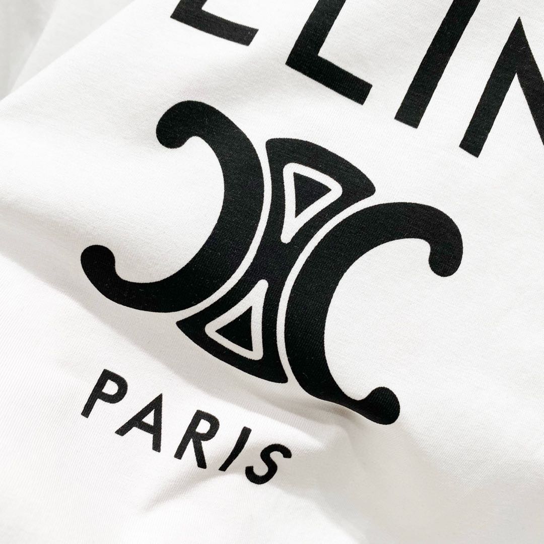 CELINE PARIS T-shirt in cotton jersey (2X872501F-01NB）