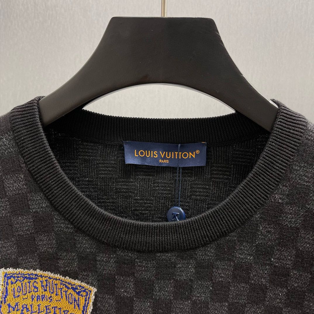 Louis Vuitton Damier Monogram Crew Neck T-Shirt（1AHVMR）