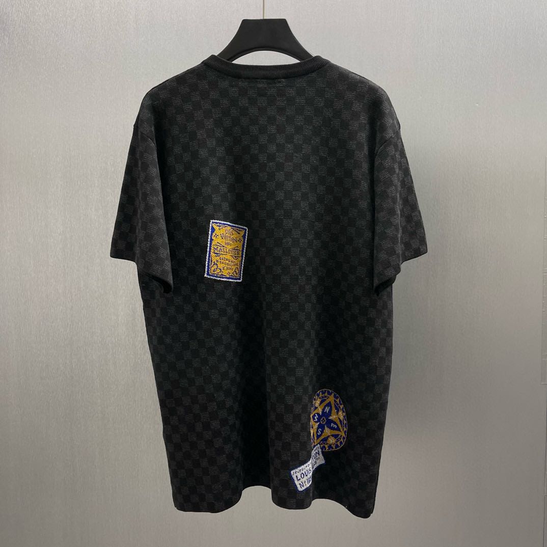 Louis Vuitton Damier Monogram Crew Neck T-Shirt（1AHVMR）