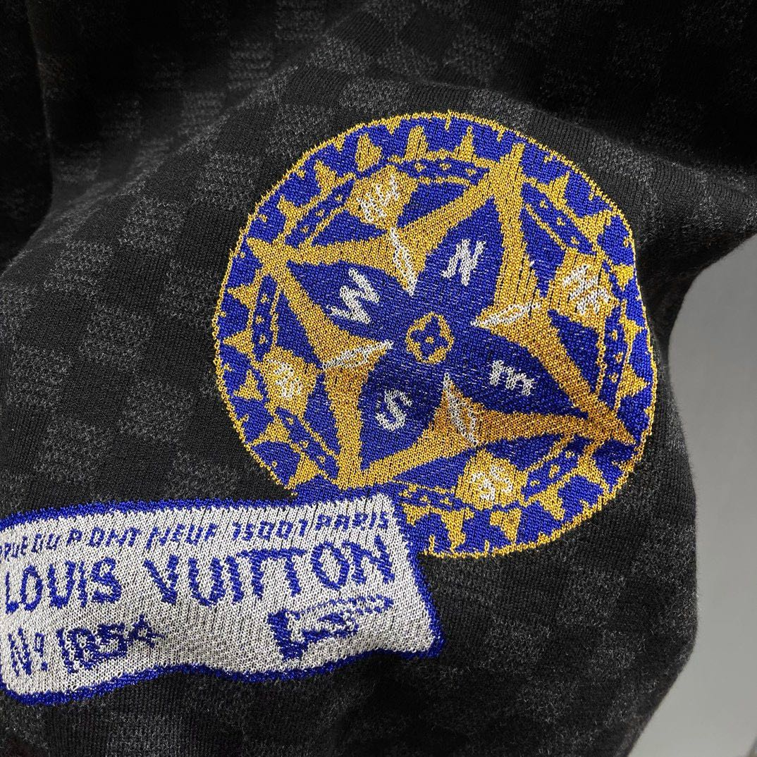 Louis Vuitton Damier Monogram Crew Neck T-Shirt（1AHVMR）