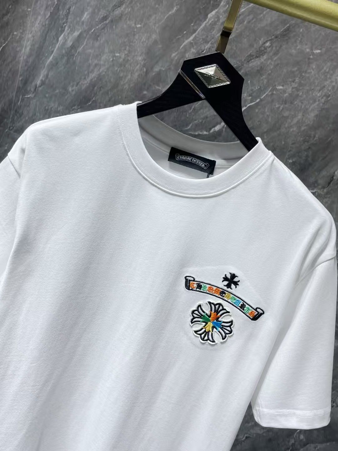 Chrome Hearts horseshoe embroidered short sleeve T-shirt（CH-8637）