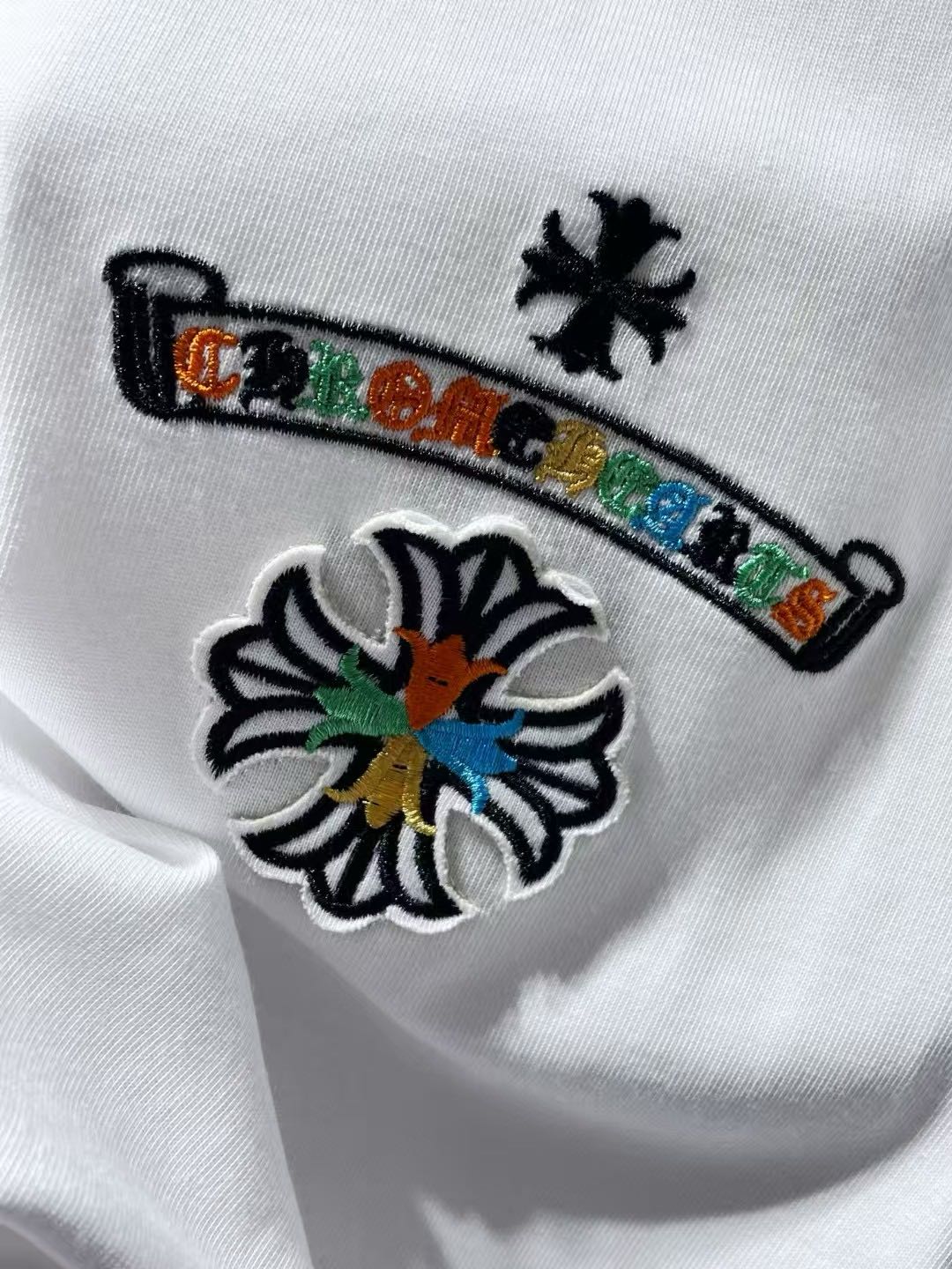 Chrome Hearts horseshoe embroidered short sleeve T-shirt（CH-8637）