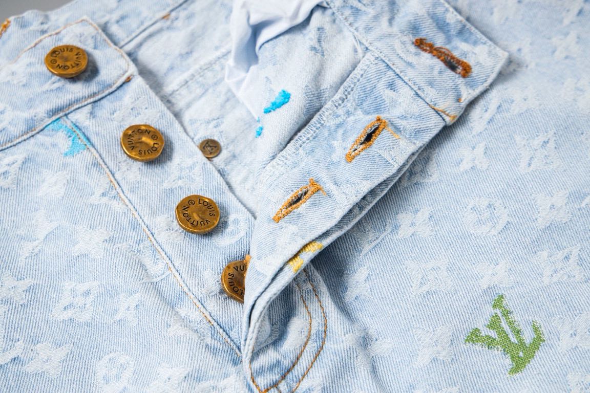 Tyler, The Creator x Louis Vuitton Monogram Denim Pants "Indigo" (1AFRXR）