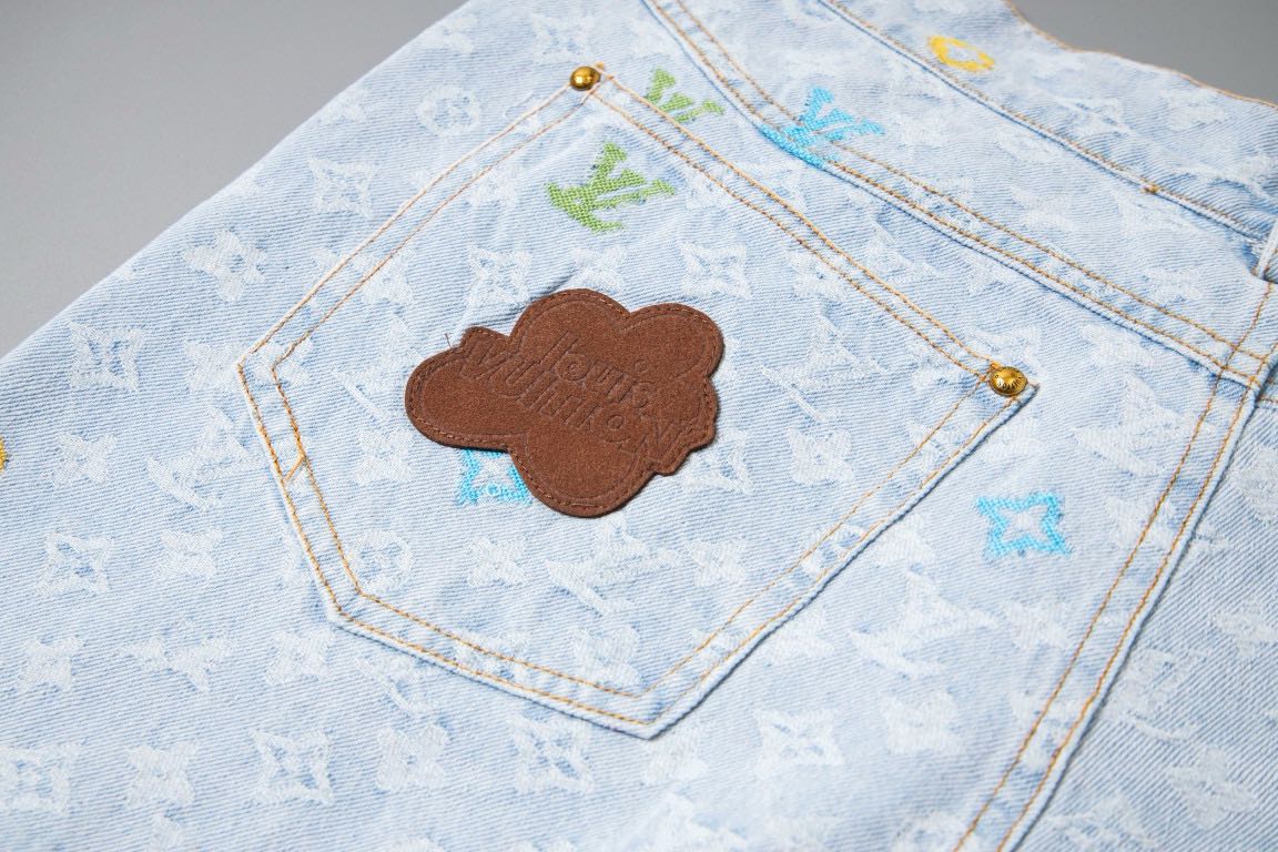 Tyler, The Creator x Louis Vuitton Monogram Denim Pants "Indigo" (1AFRXR）