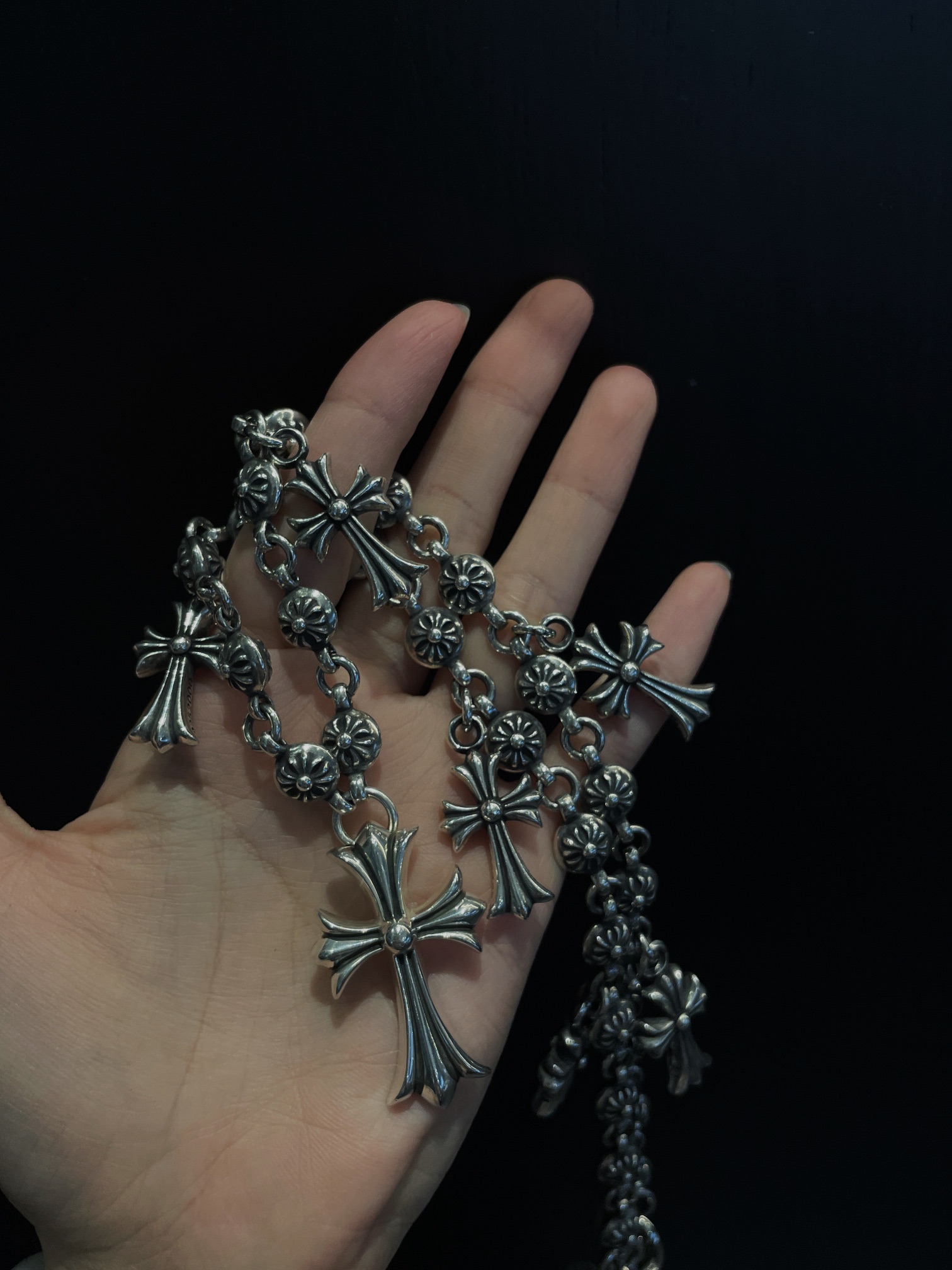 Chrome Heart Cross Beaded Pants Chain （CHROME HEARTS 405）