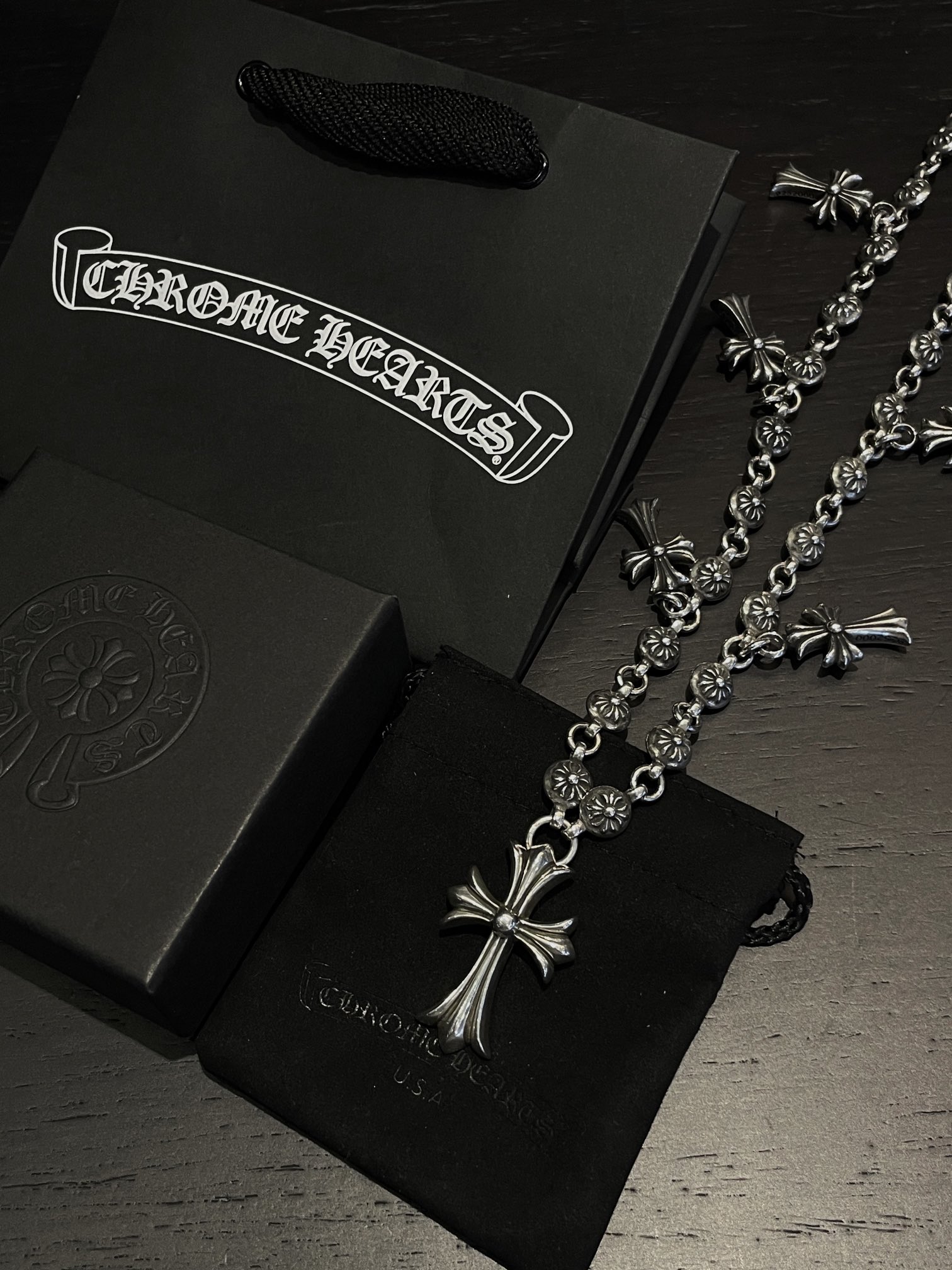 Chrome Heart Cross Beaded Pants Chain （CHROME HEARTS 405）