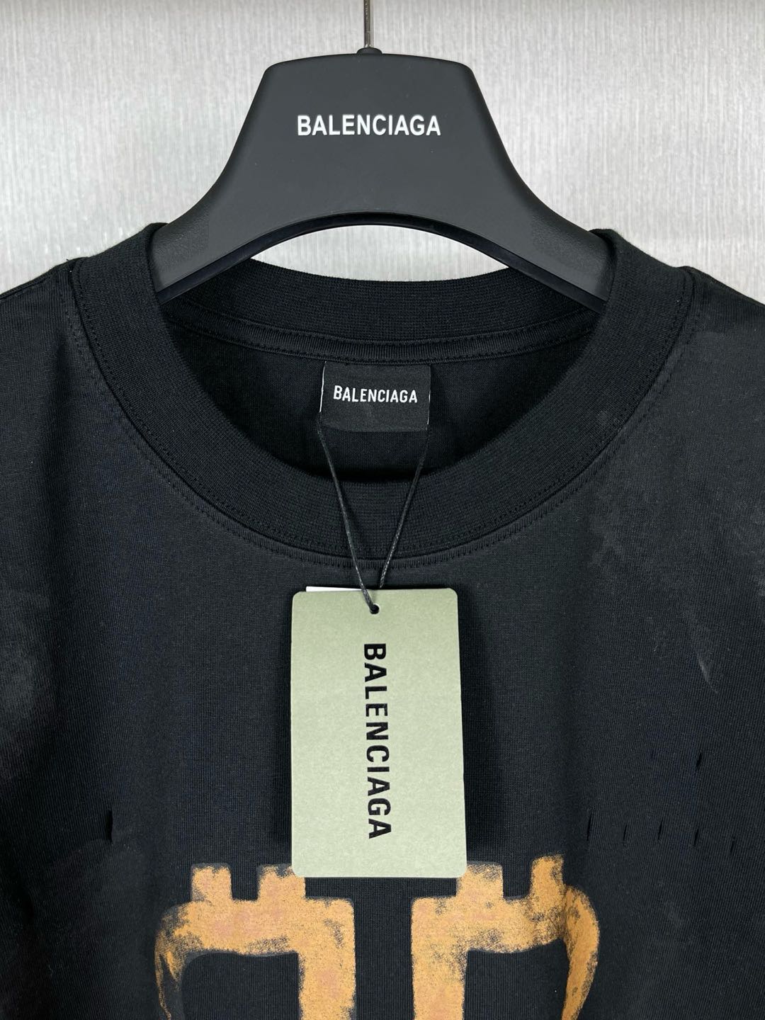 BALENCIAGA Crypto T-shirt Oversized "Black"（739028TOVN81055）