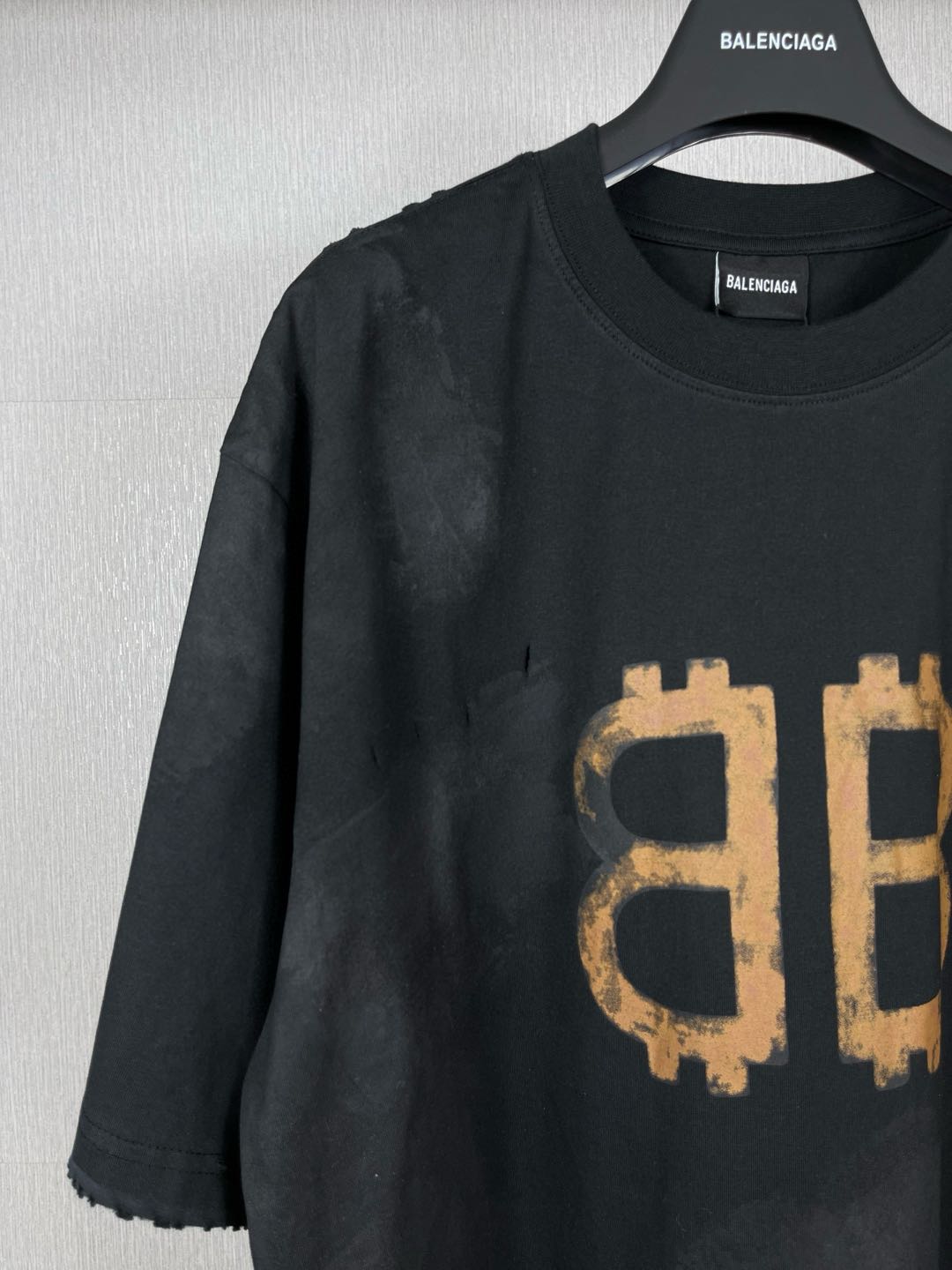 BALENCIAGA Crypto T-shirt Oversized "Black"（739028TOVN81055）