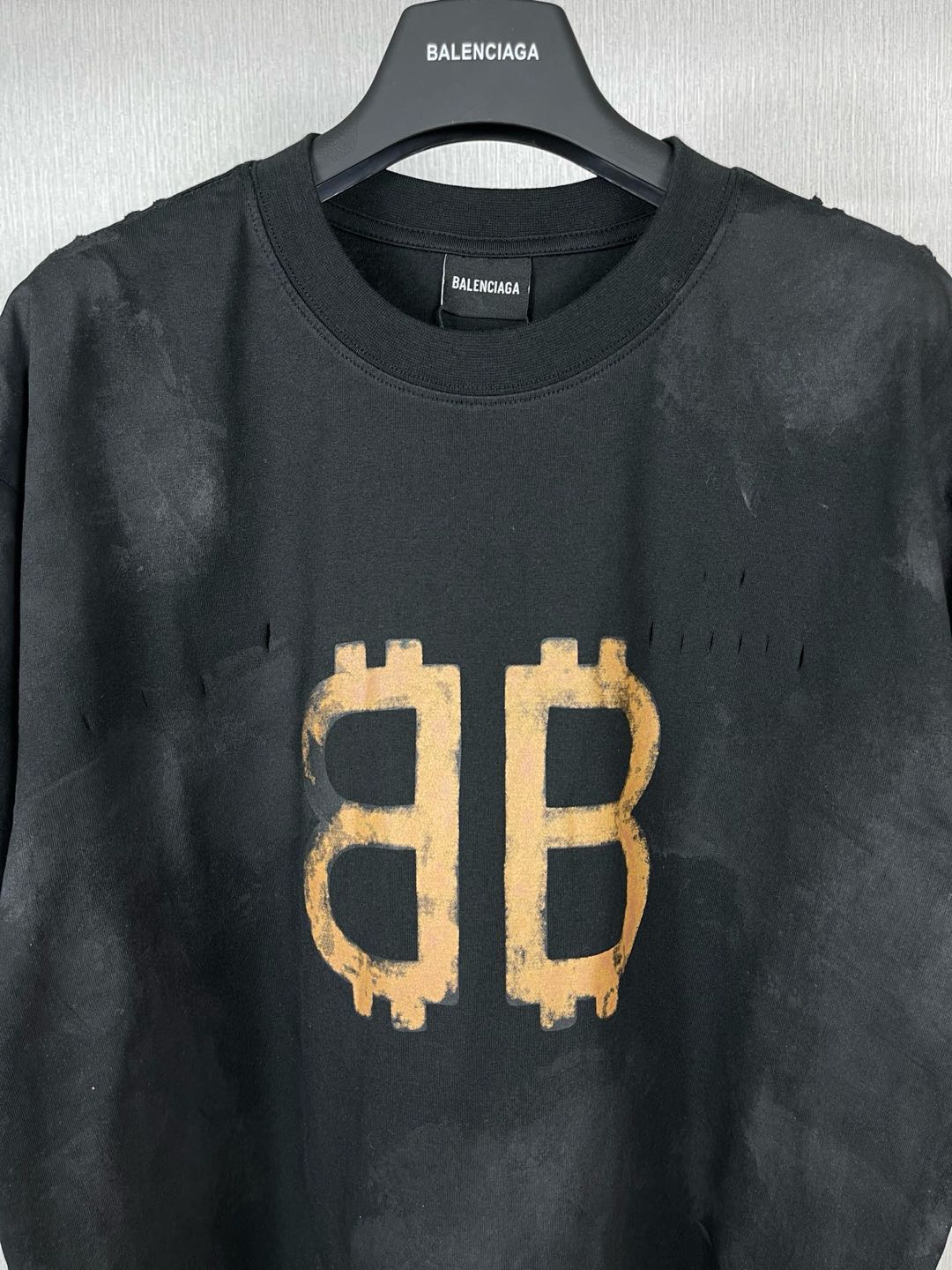BALENCIAGA Crypto T-shirt Oversized "Black"（739028TOVN81055）