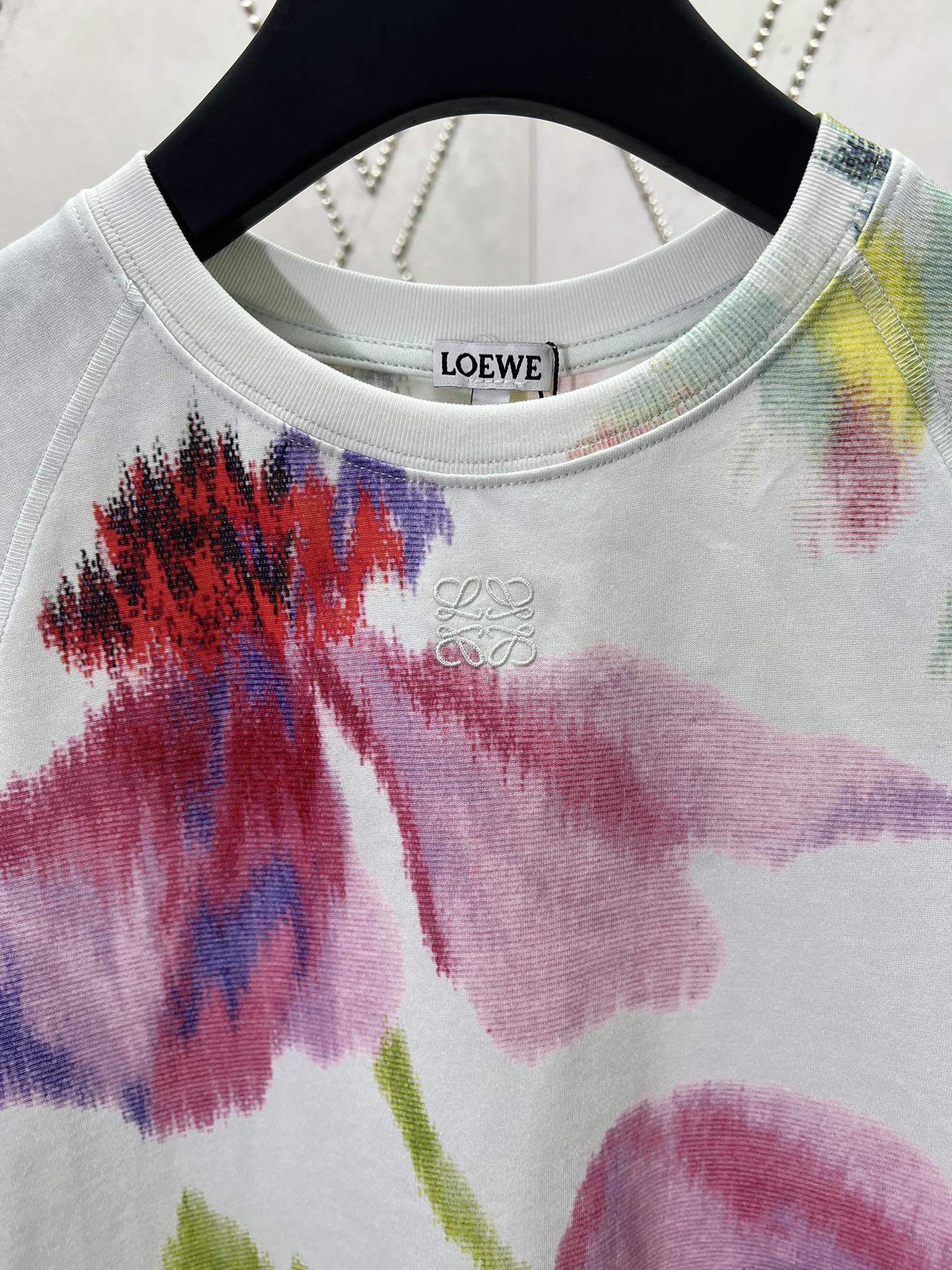 LOEWE Floral Print T-Shirt Small Fit（S359Y22X95-5459）
