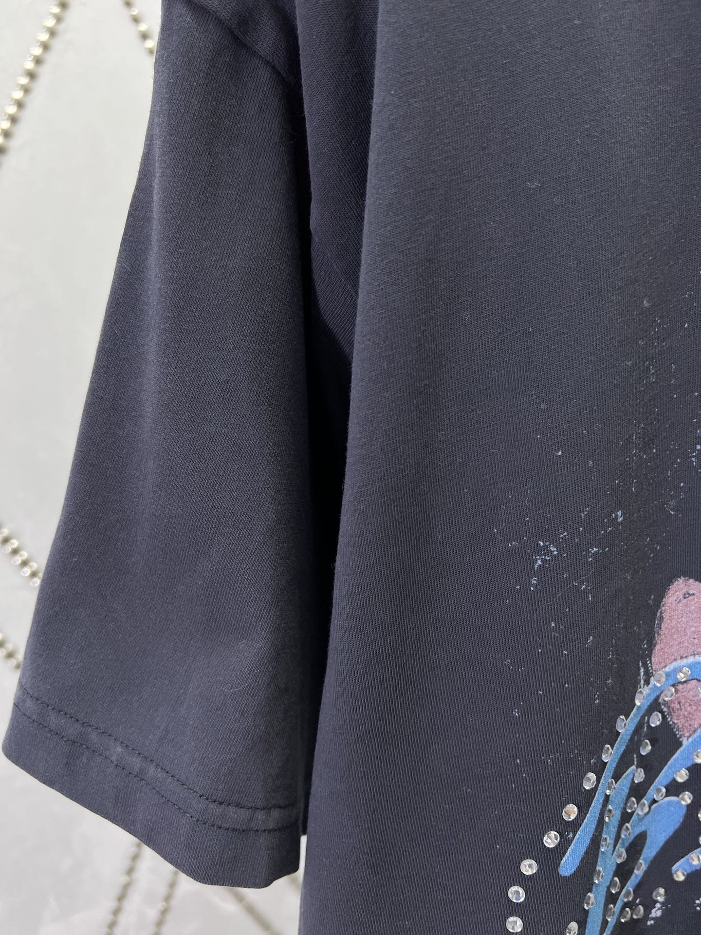 Balenciaga Britney Spears Series Oversized T-shirt in Faded Black /blue（850345TTVJ61041）