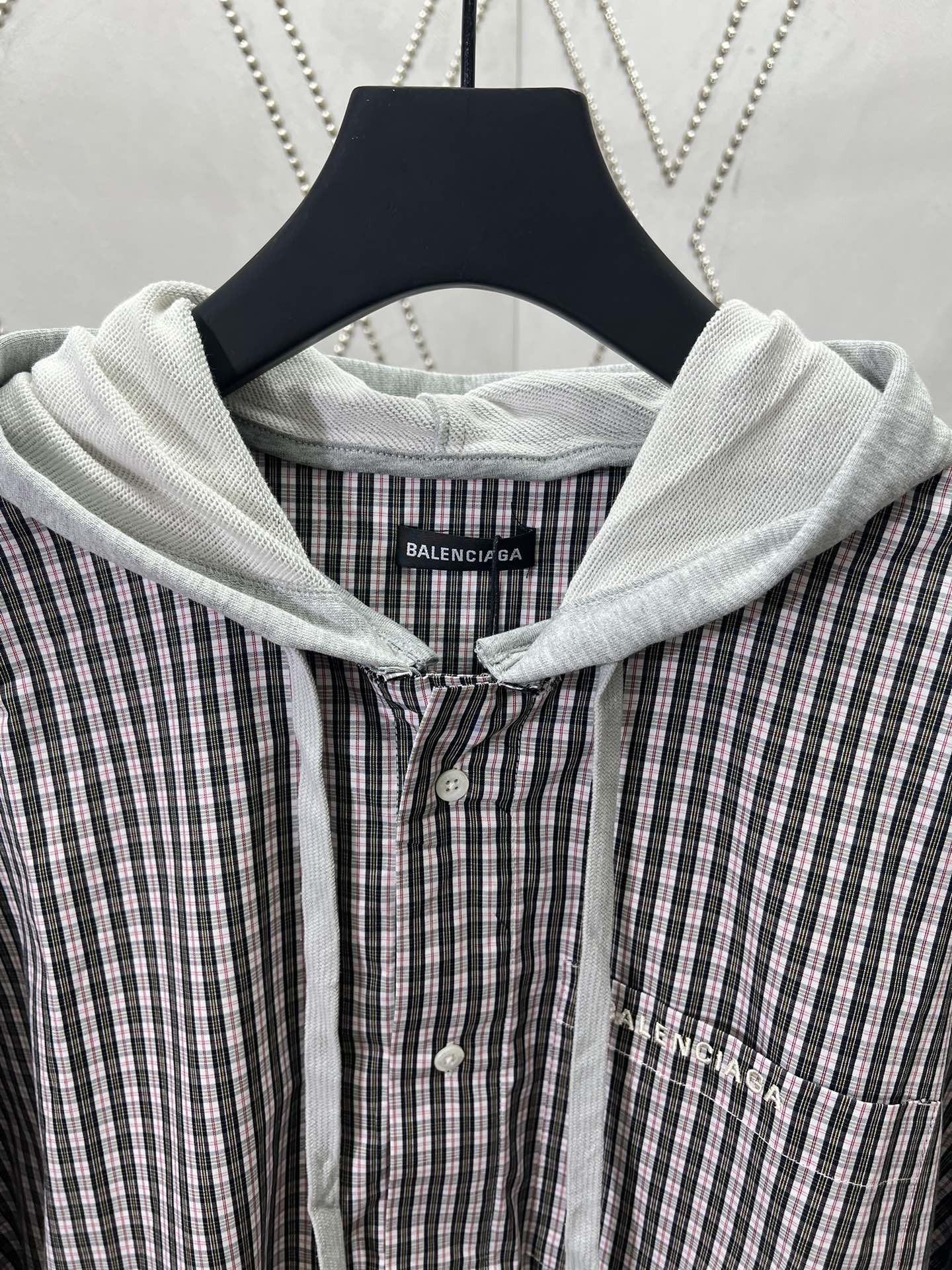 Balenciaga Tartan Hooded Shirt（831570TSM079364）
