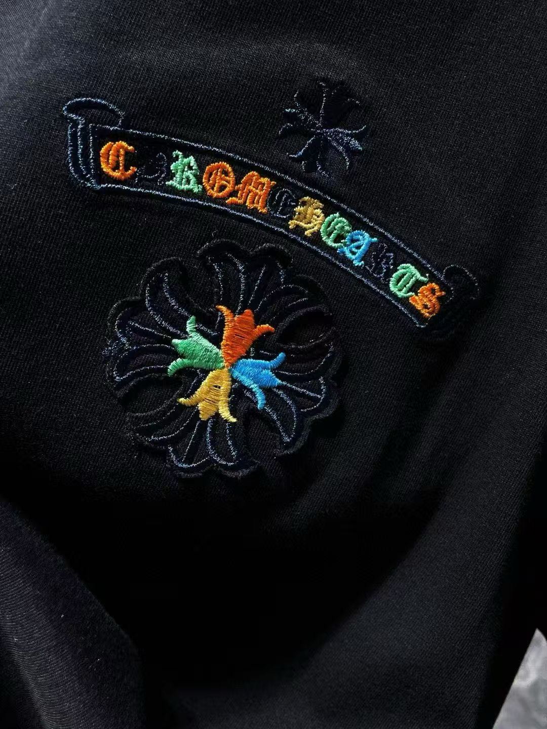 Chrome Hearts horseshoe embroidered short sleeve T-shirt（CH-6637）