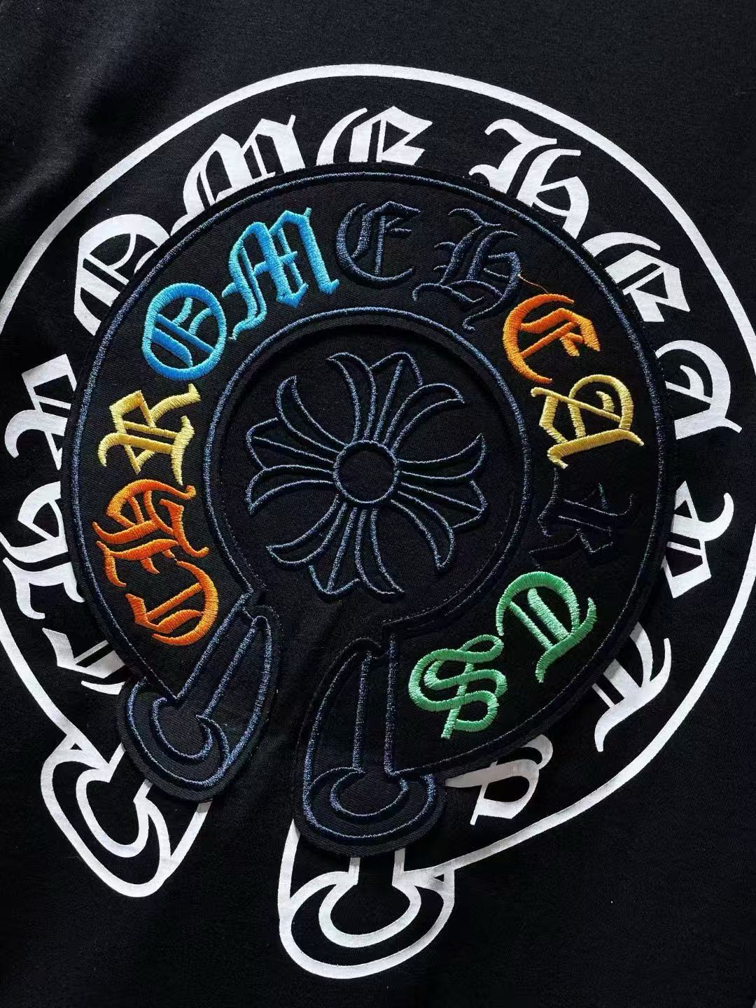 Chrome Hearts horseshoe embroidered short sleeve T-shirt（CH-6637）