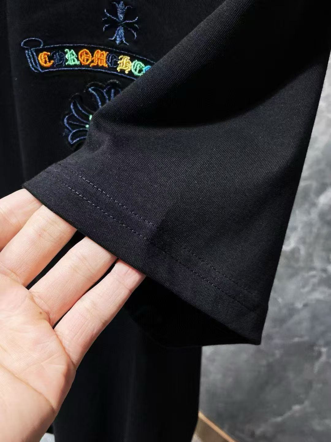 Chrome Hearts horseshoe embroidered short sleeve T-shirt（CH-6637）