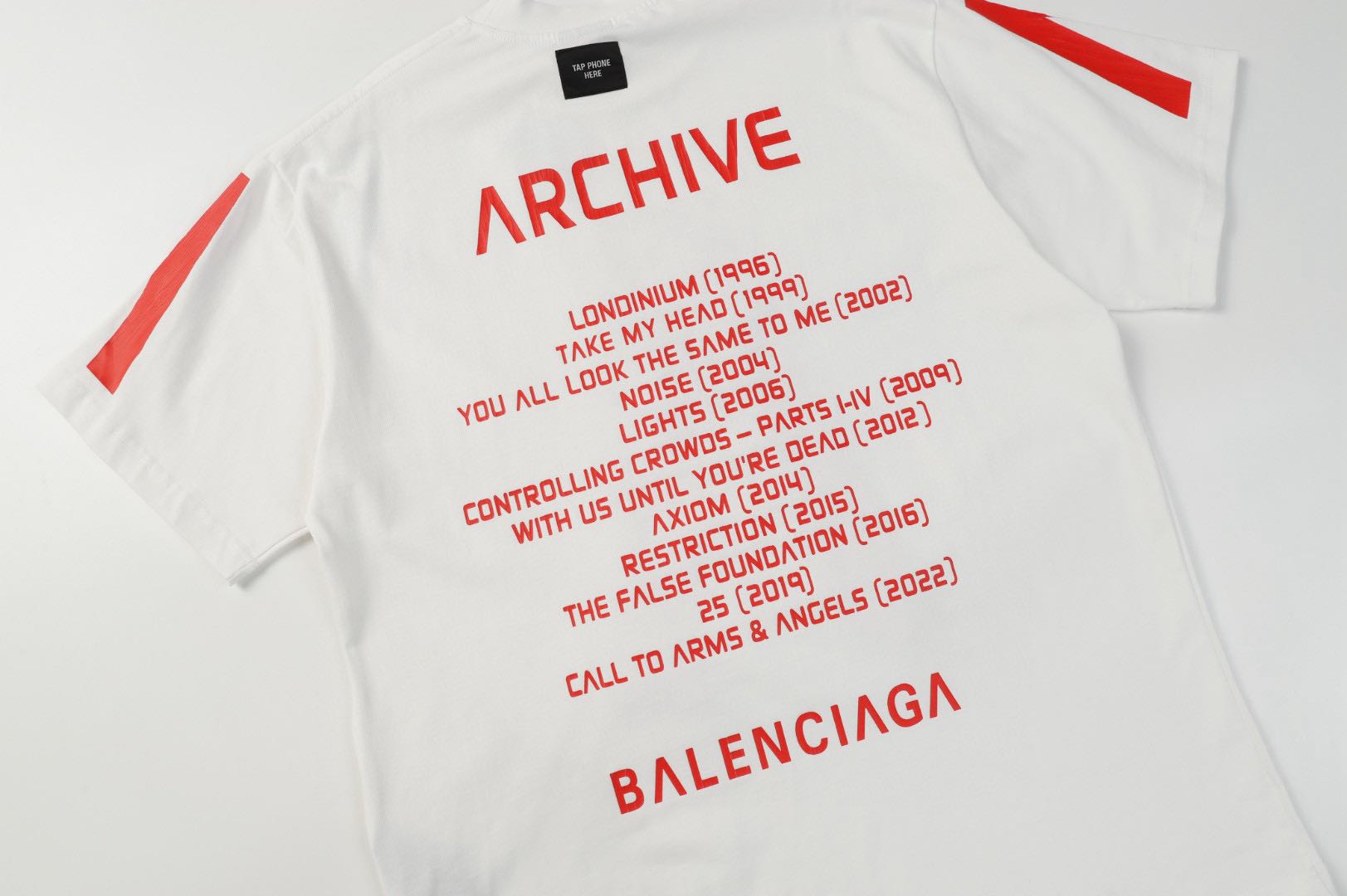 Balenciaga printed short-sleeved T-shirt "Red"（739028TQVA11568）