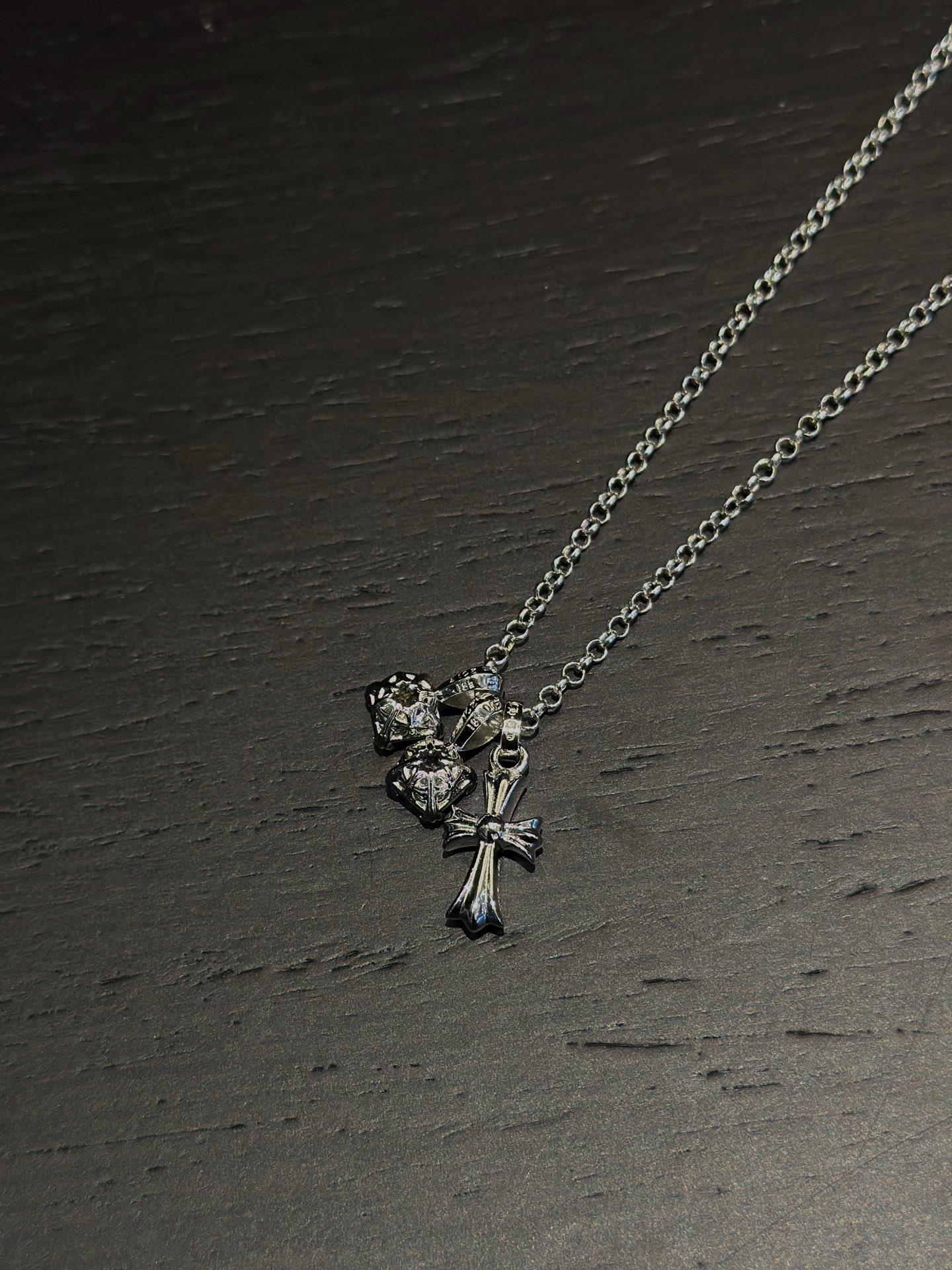 Chrome Hearts Gold-plated sugar cube cross necklace（CHROME HEARTS 400）